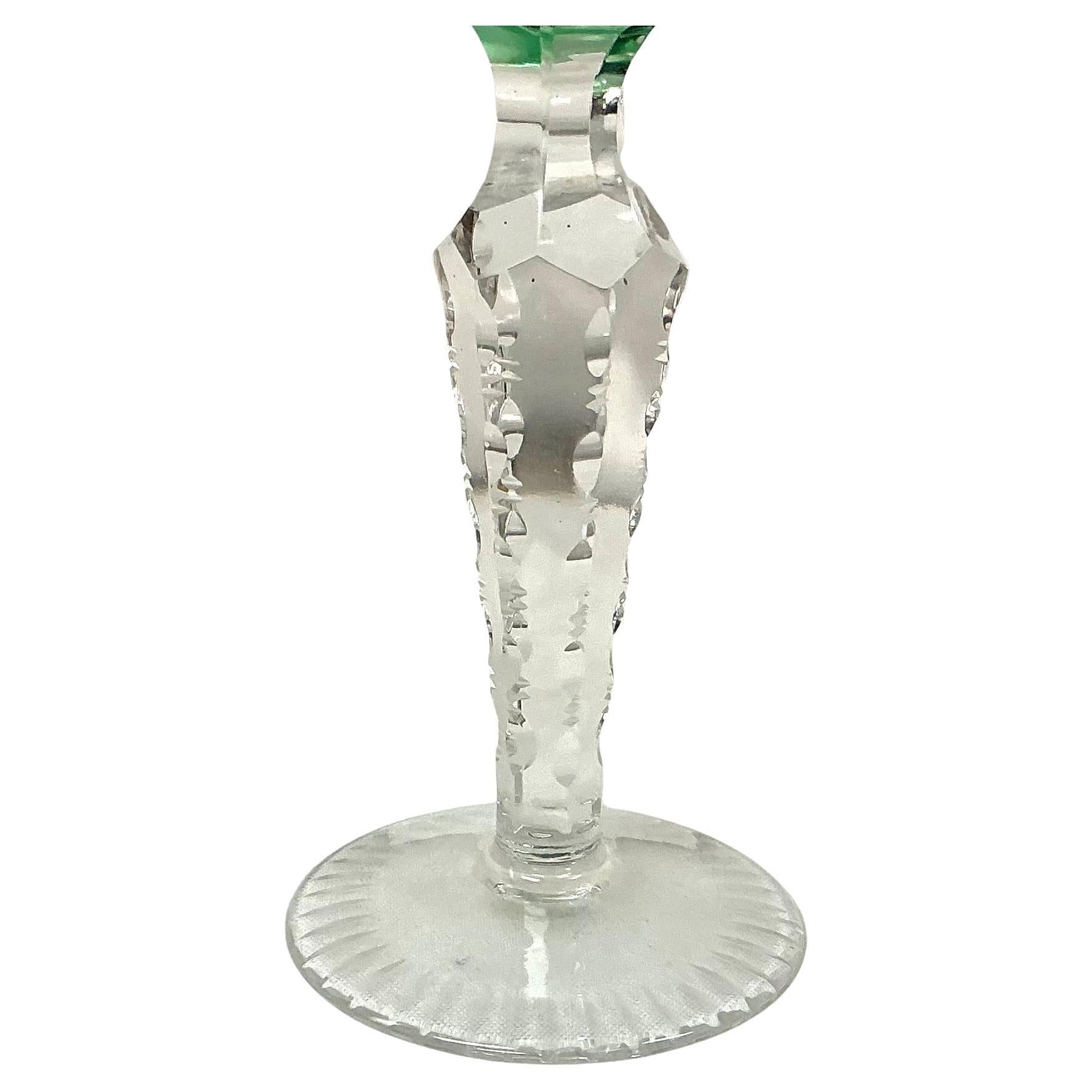 Set of Twelve Bohemian Crystal Cordial Glasses For Sale 5