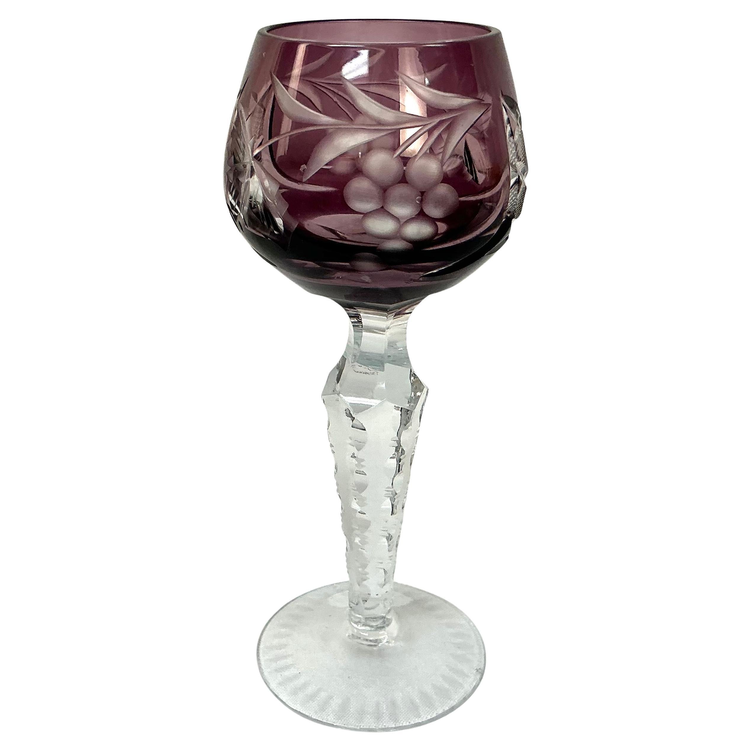 Set of Twelve Bohemian Crystal Cordial Glasses In Good Condition For Sale In Bradenton, FL