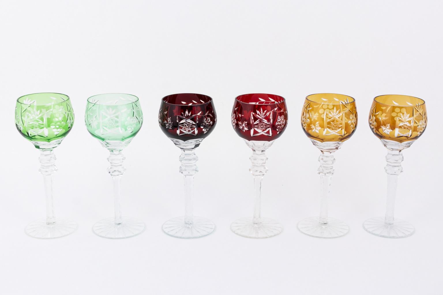 Set of Twelve Bohemian Wine Glasses 1