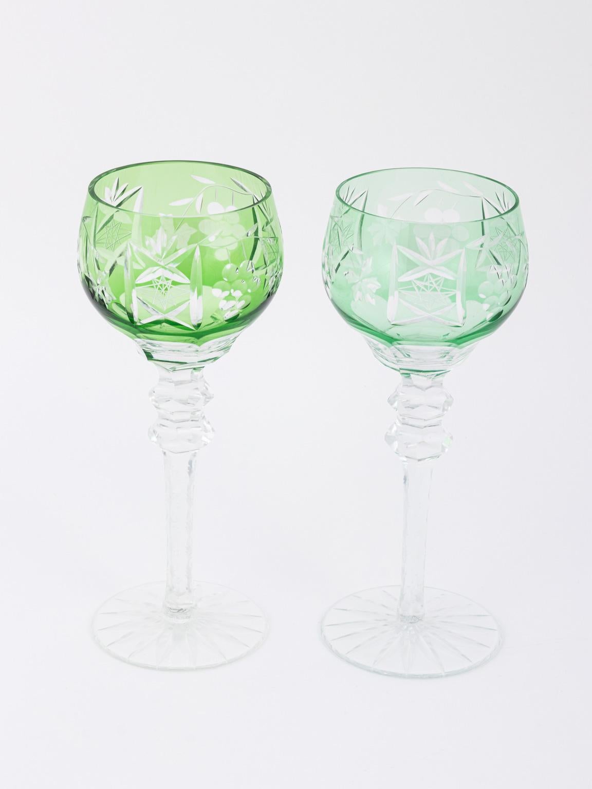 Set of Twelve Bohemian Wine Glasses 2