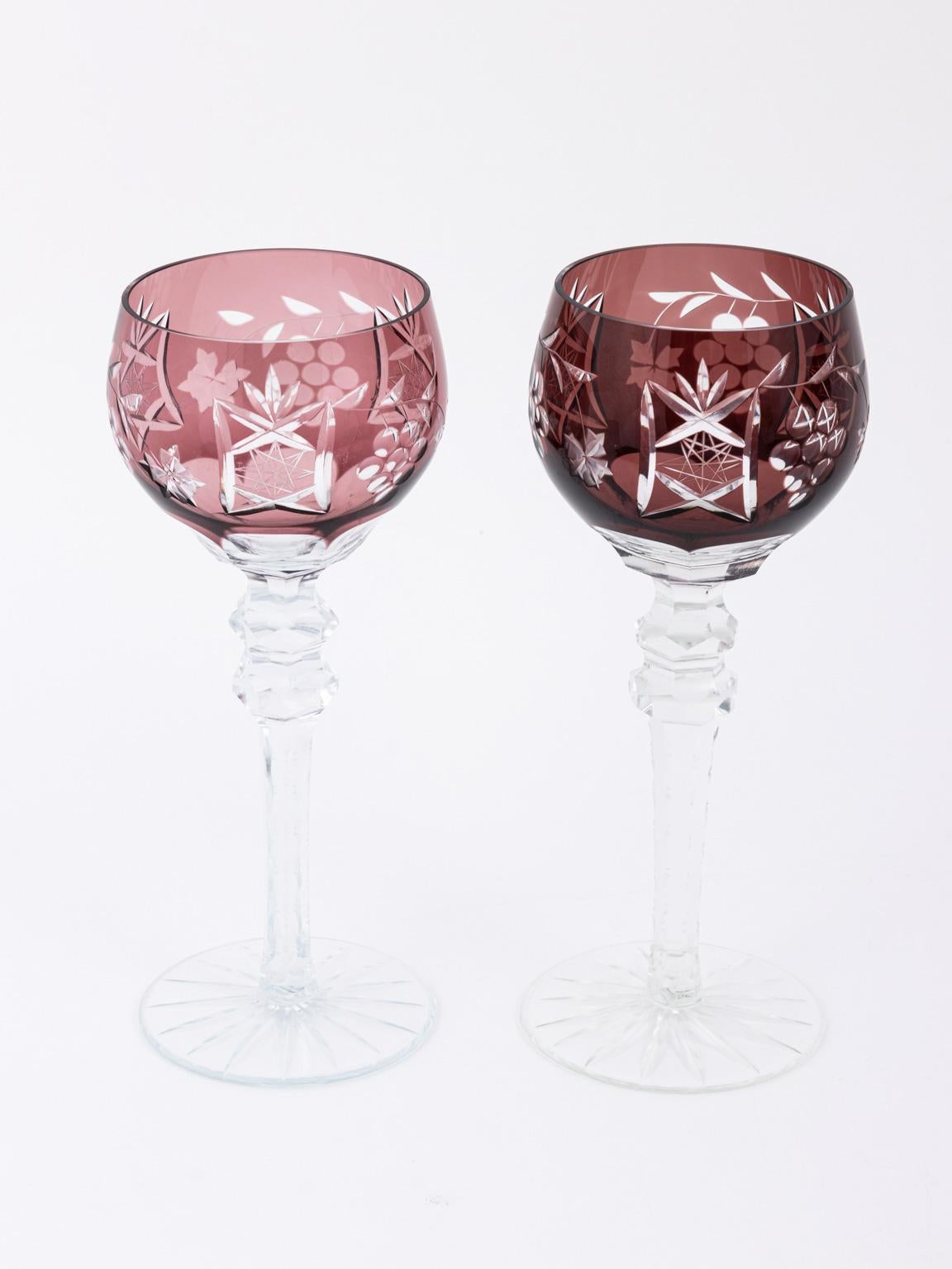 Set of Twelve Bohemian Wine Glasses 3