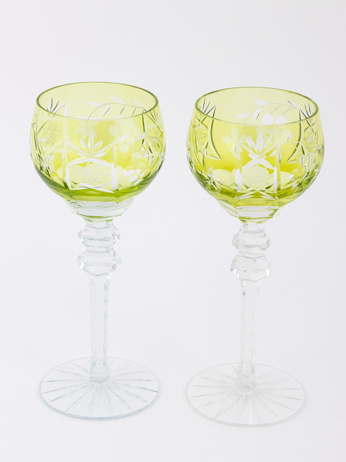 Set of Twelve Bohemian Wine Glasses 4