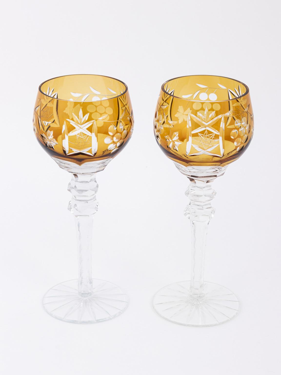 Set of Twelve Bohemian Wine Glasses 5