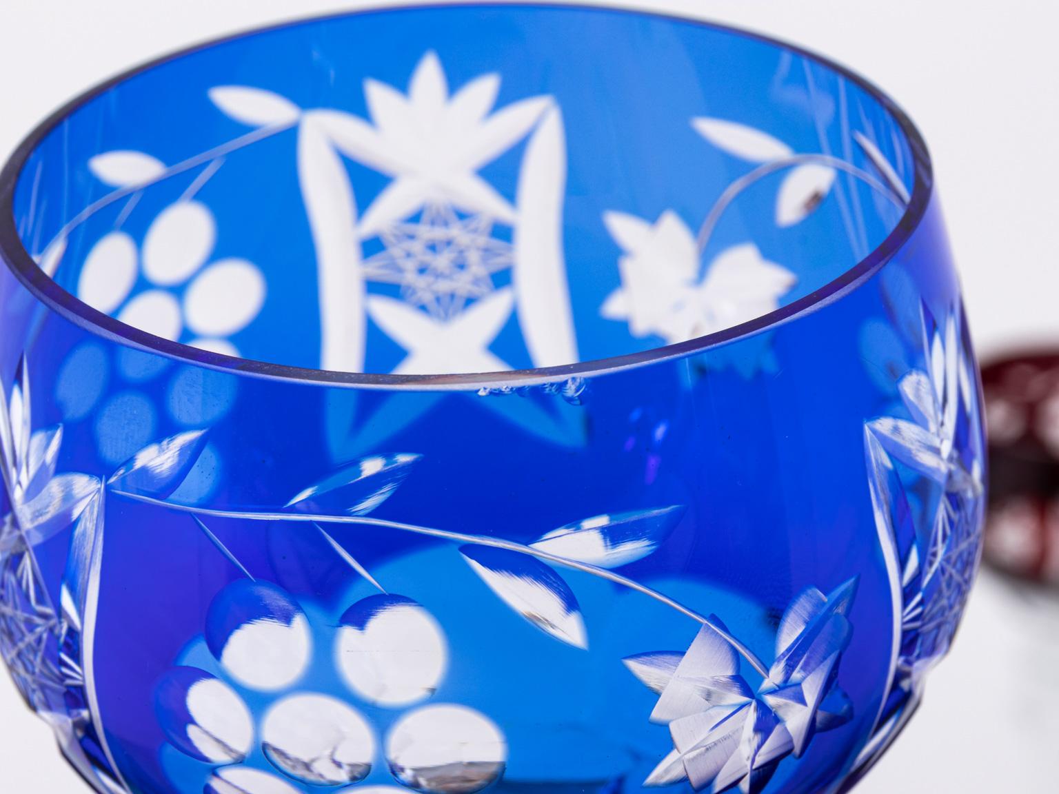 Set of Twelve Bohemian Wine Glasses 6