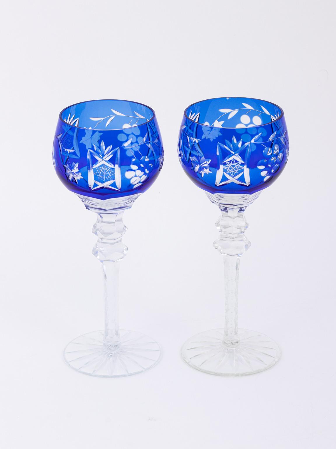Set of Twelve Bohemian Wine Glasses 7
