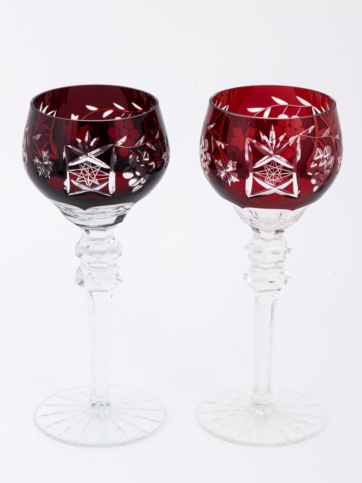 Set of Twelve Bohemian Wine Glasses 8