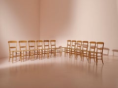 Set of twelve Campanino Chairs by Fratelli Levaggi, Chiavari, Italy, 1970s