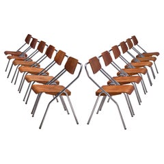 Set of Twelve Chairs with Tubular Frame