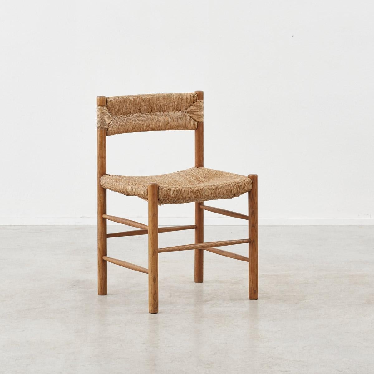 French Set of twelve Charlotte Perriand Dordogne Chairs for Robert Sentou, France c1950 For Sale