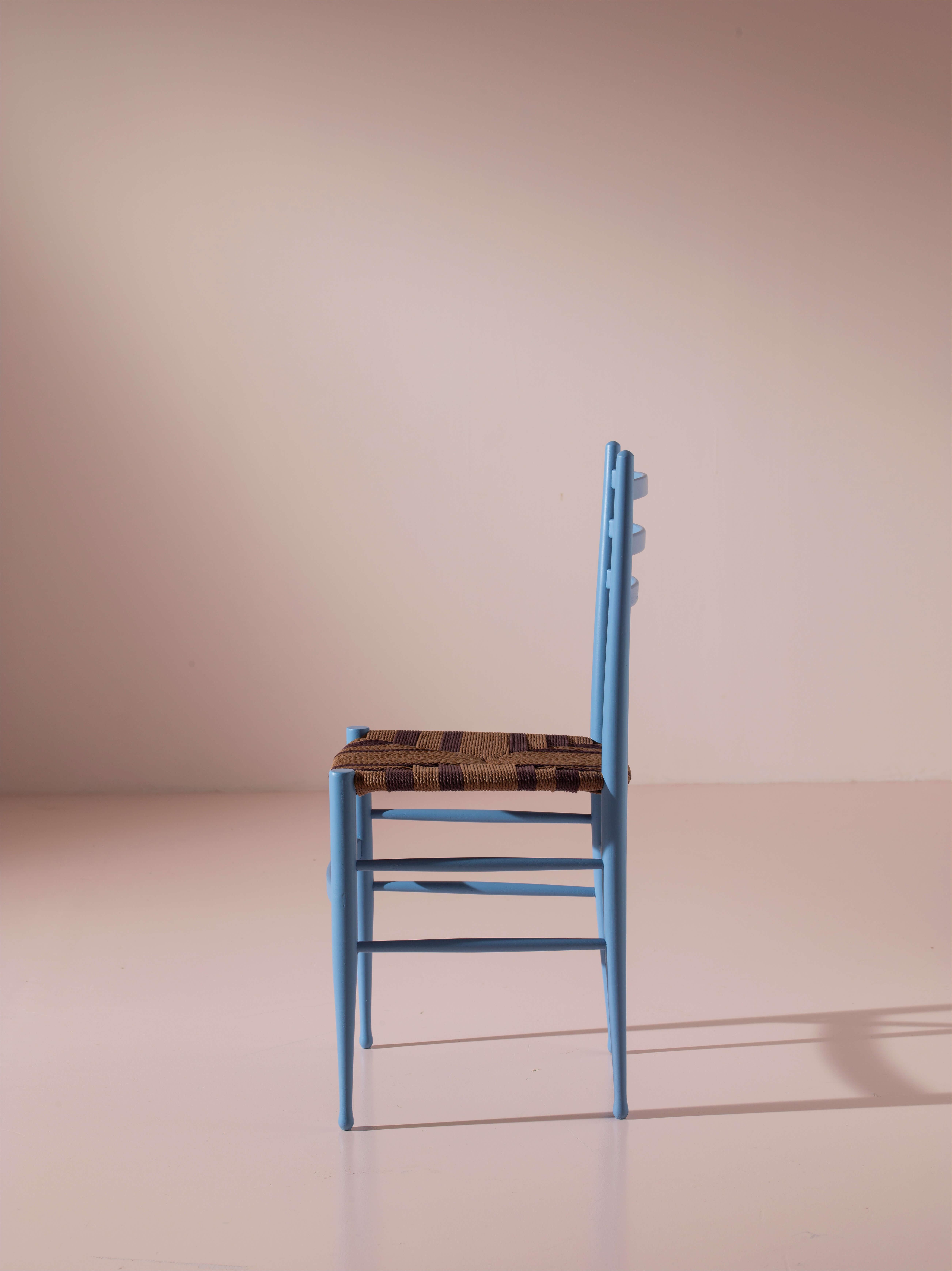 Milieu du XXe siècle Ensemble de douze chaises Chiavari modèle Baletta, Italie, années 1960 en vente