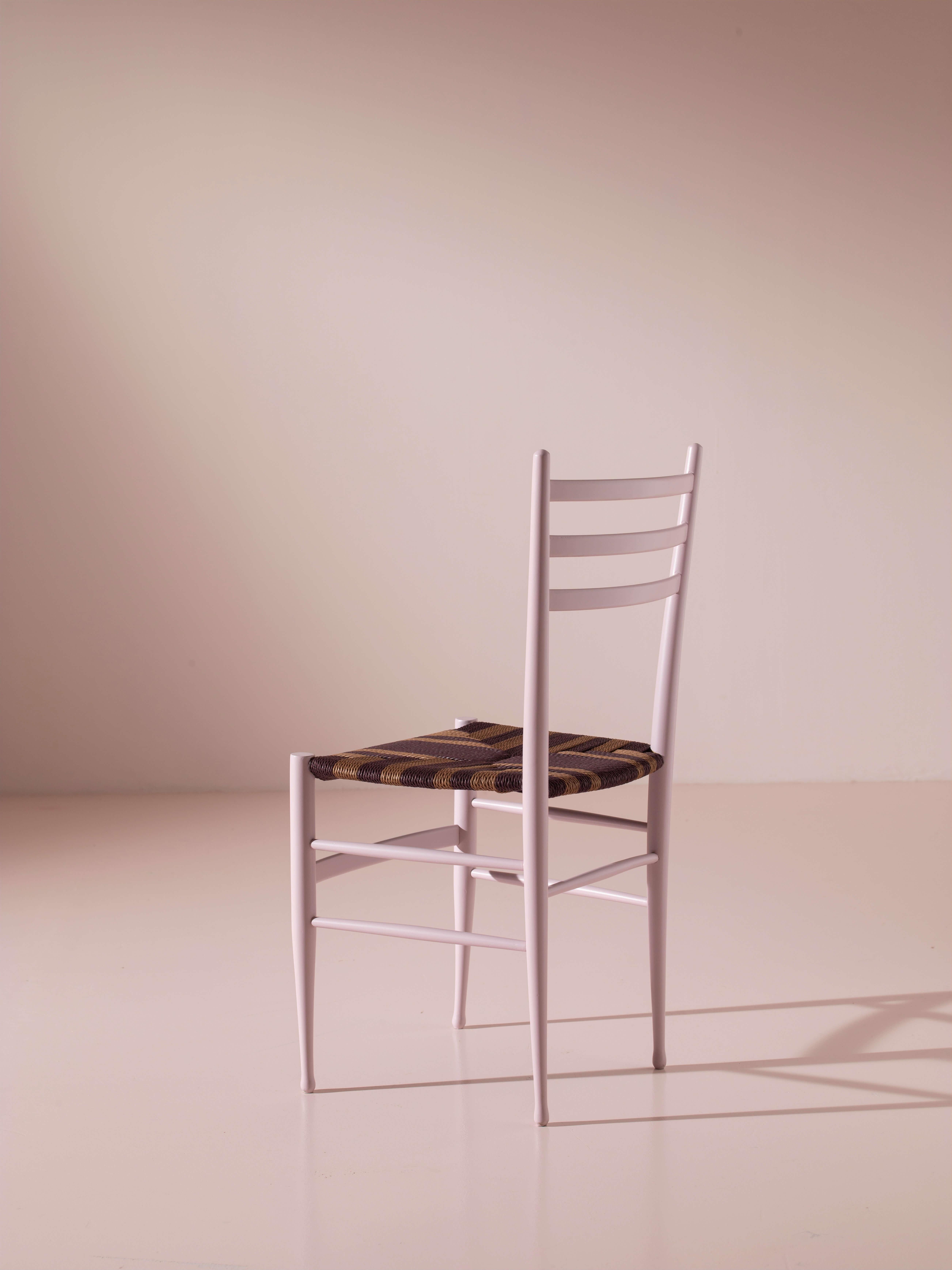 Corde Ensemble de douze chaises Chiavari modèle Baletta, Italie, années 1960 en vente