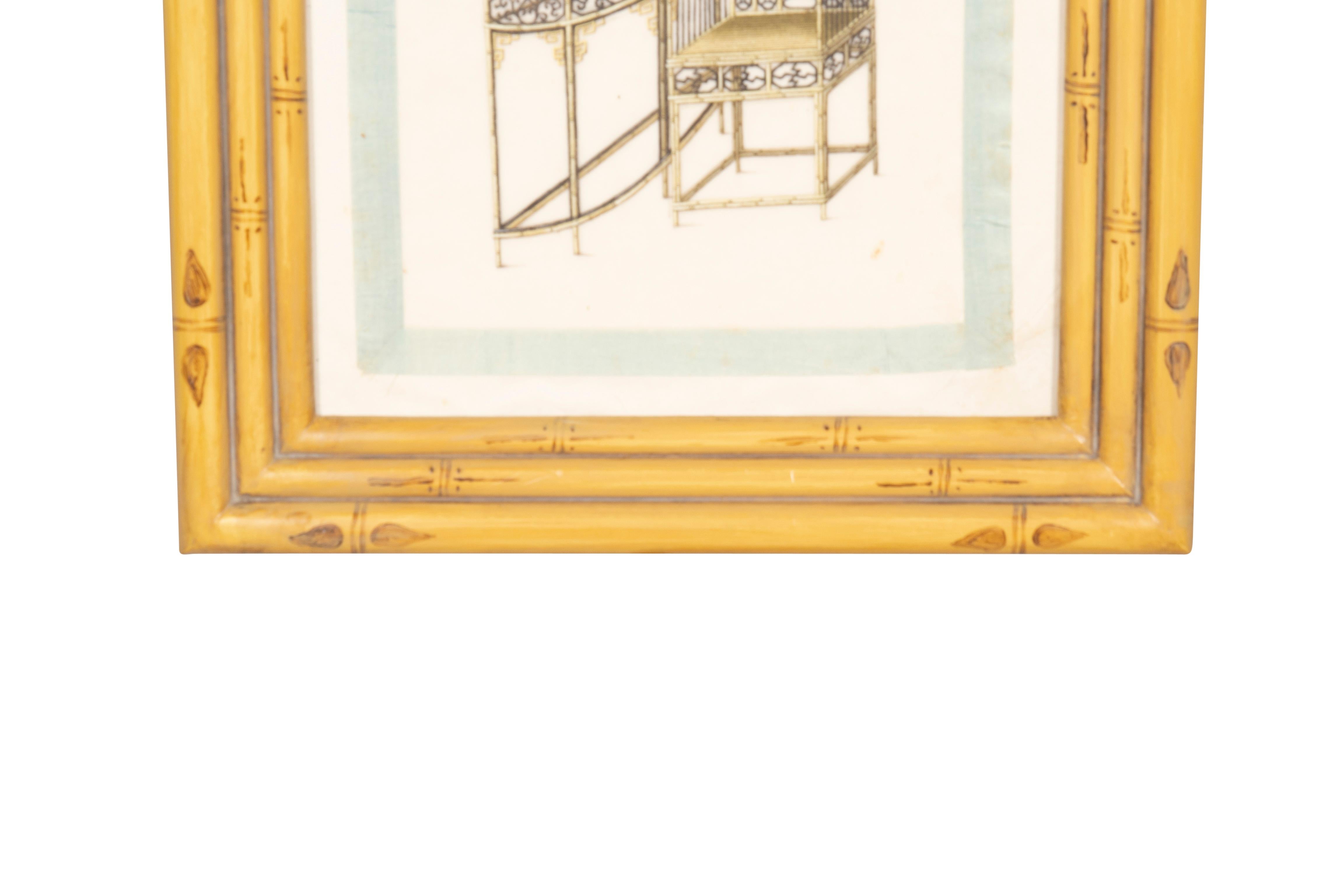 Set Of Twelve Chinese Framed Pith Paper Watercolors For Sale 9