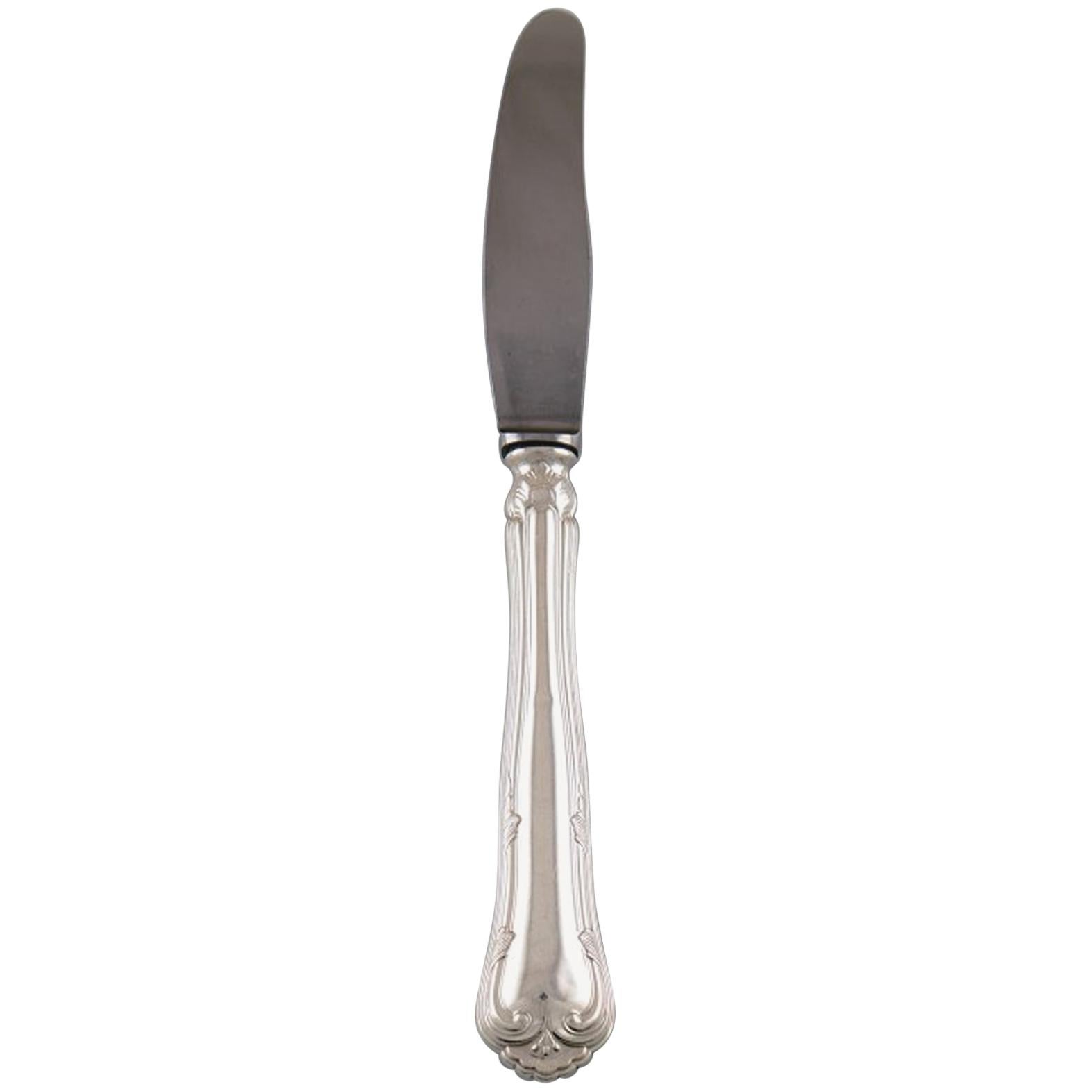 Set of Twelve "Cohr Herregaard" Dinner Knives, Cutlery in Silver