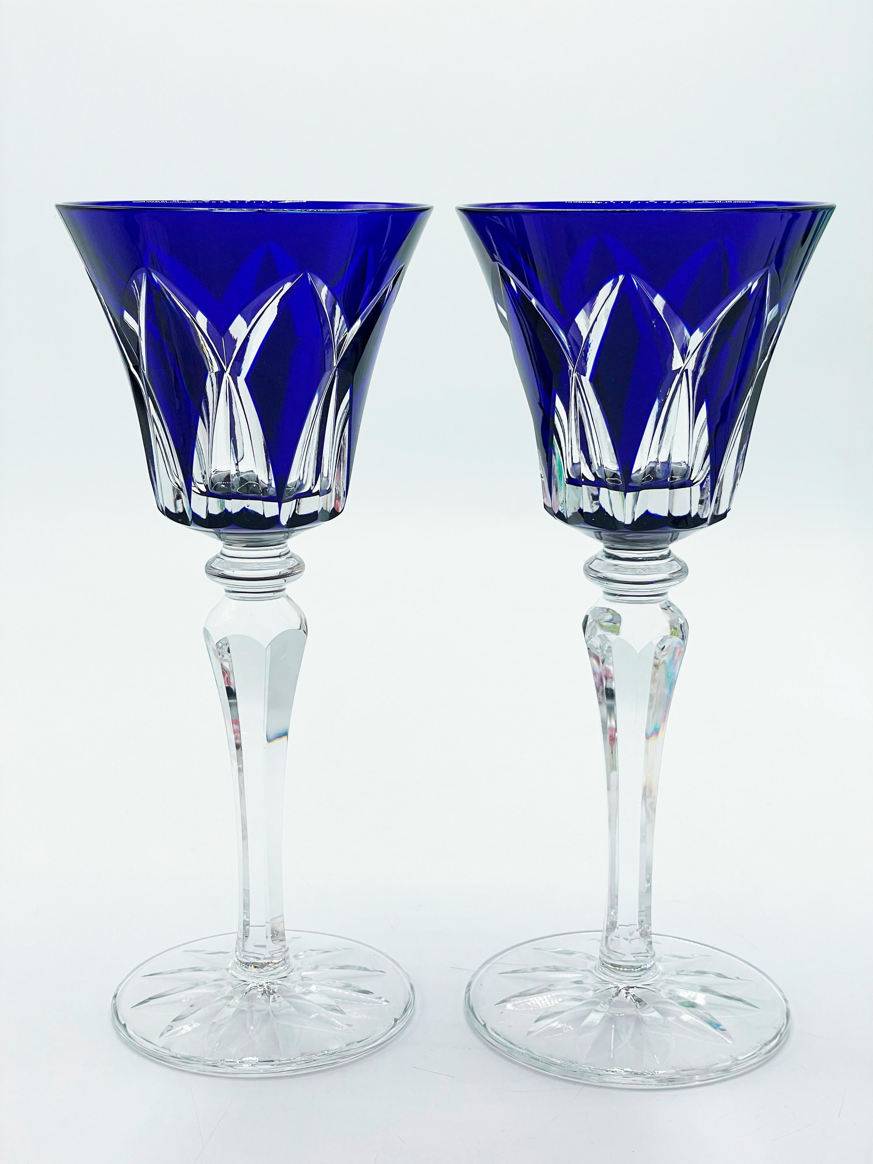 Set of Twelve Colourful Saint-Louis Crystal Camargue or Wine Glasses 3