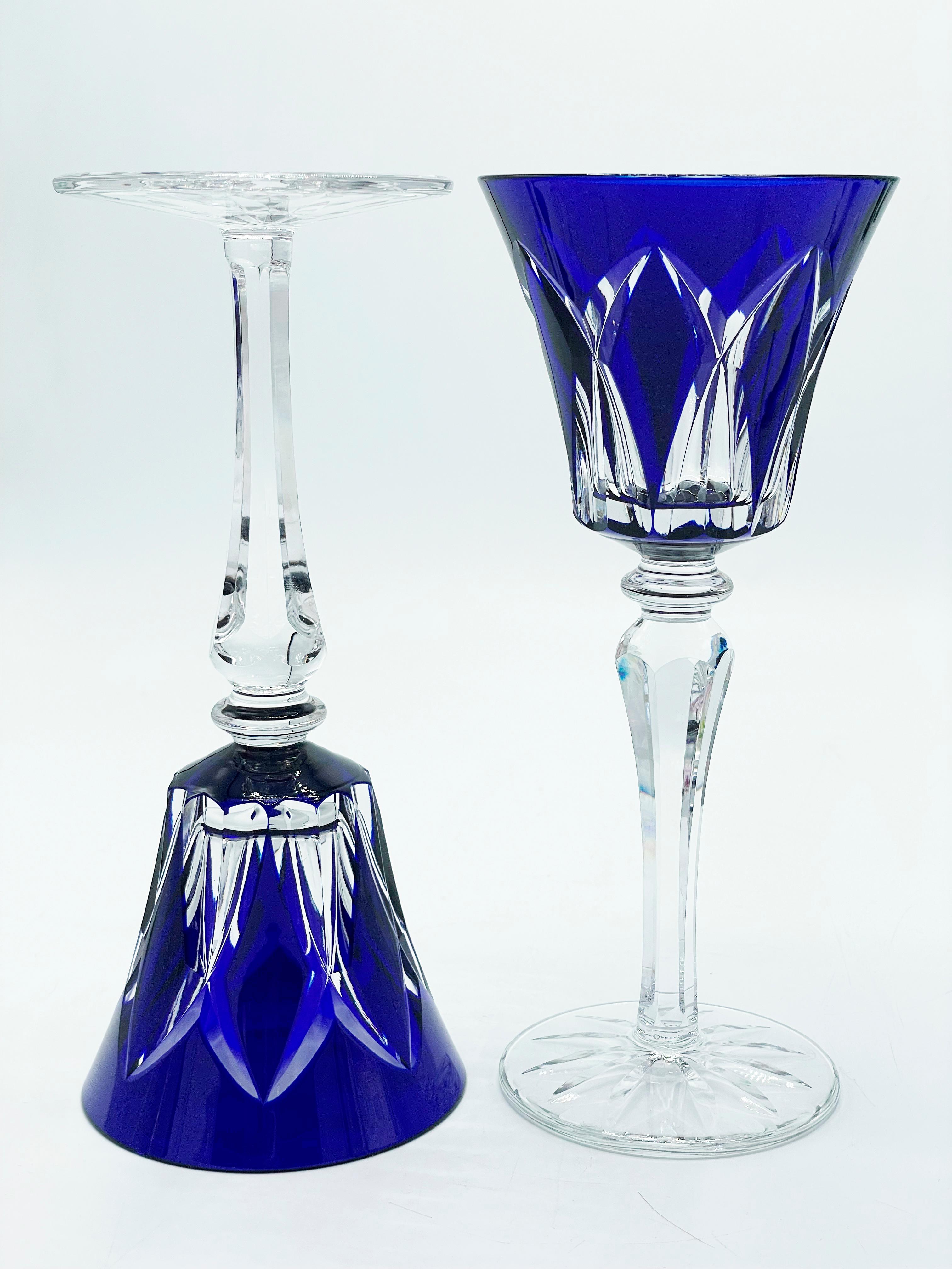 Set of Twelve Colourful Saint-Louis Crystal Camargue or Wine Glasses 4