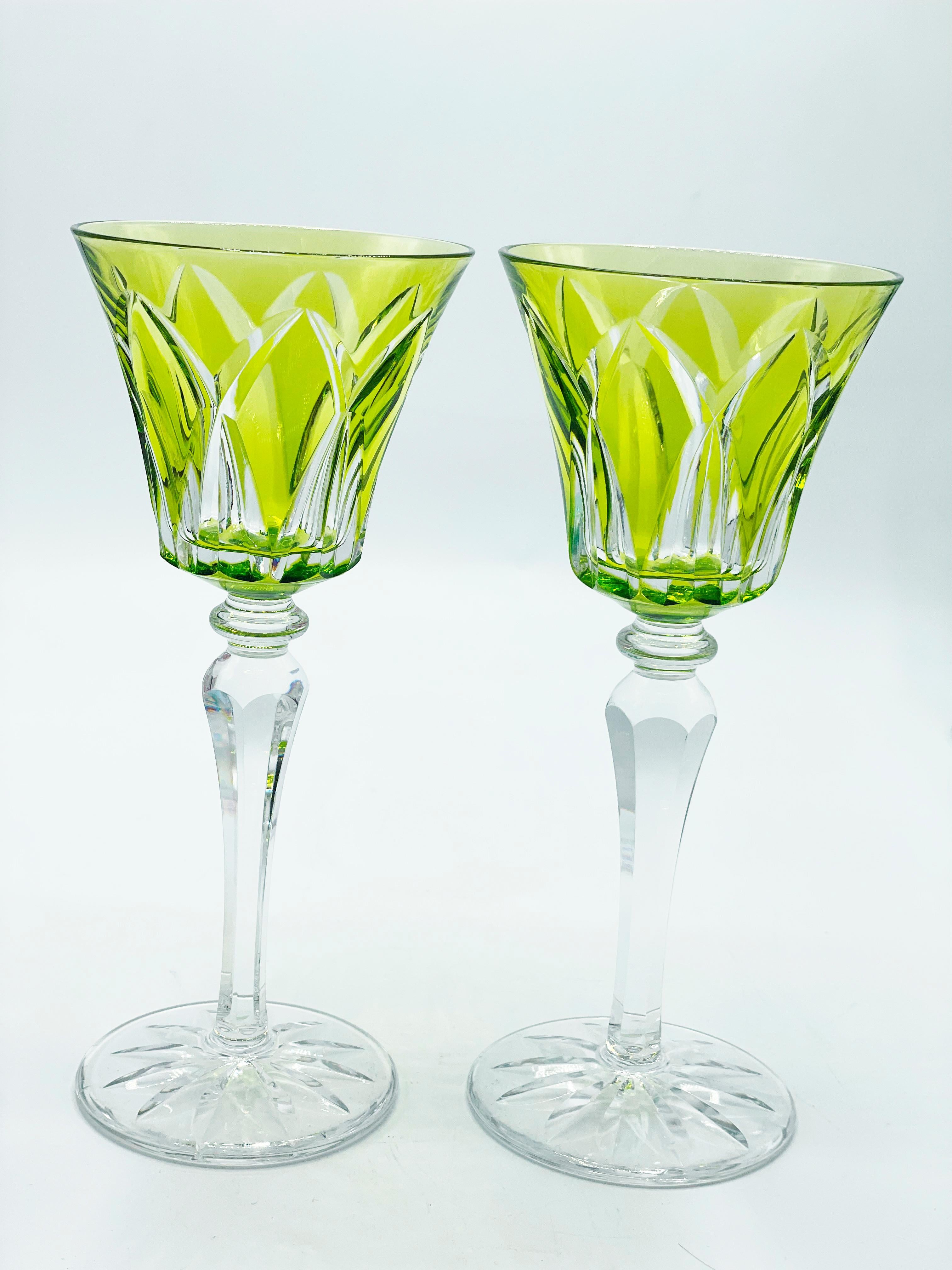Set of Twelve Colourful Saint-Louis Crystal Camargue or Wine Glasses 6