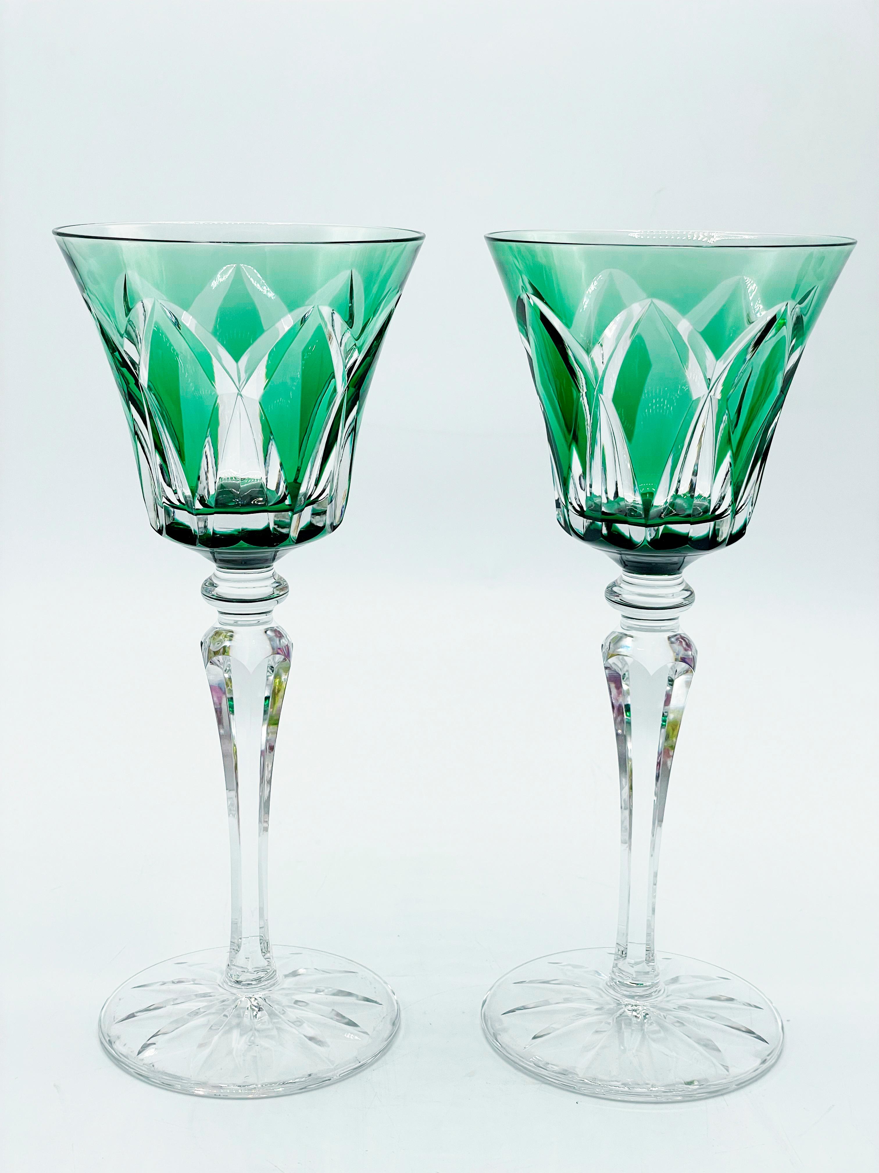 Set of Twelve Colourful Saint-Louis Crystal Camargue or Wine Glasses 8