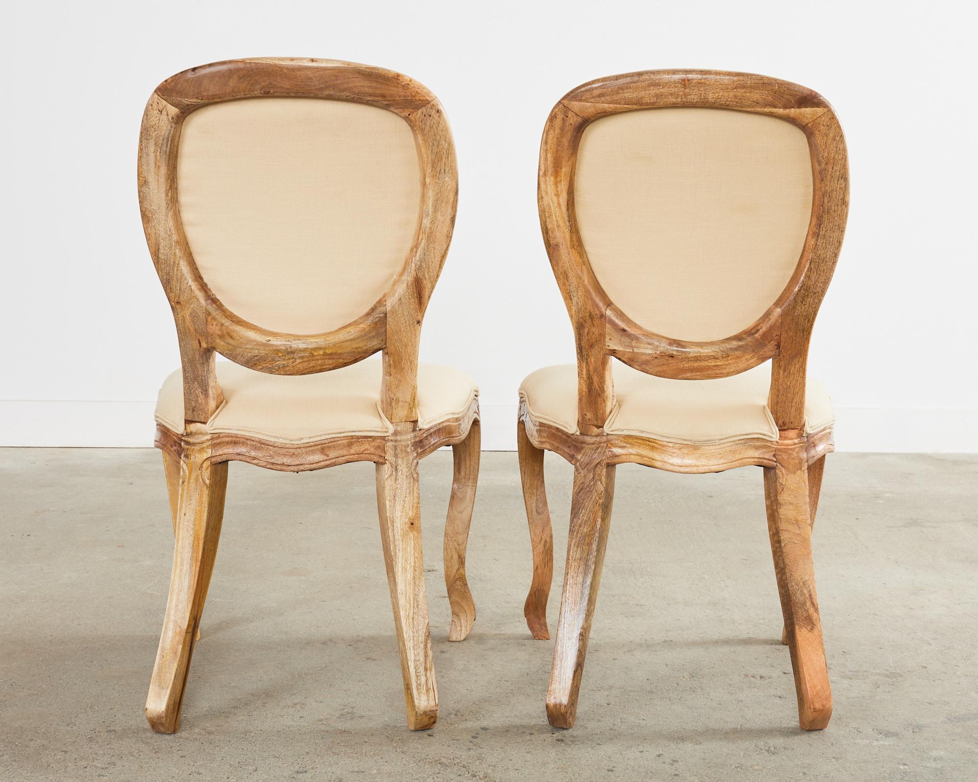 Set of Twelve Country French Provincial Style Hardwood Dining Chairs at ...