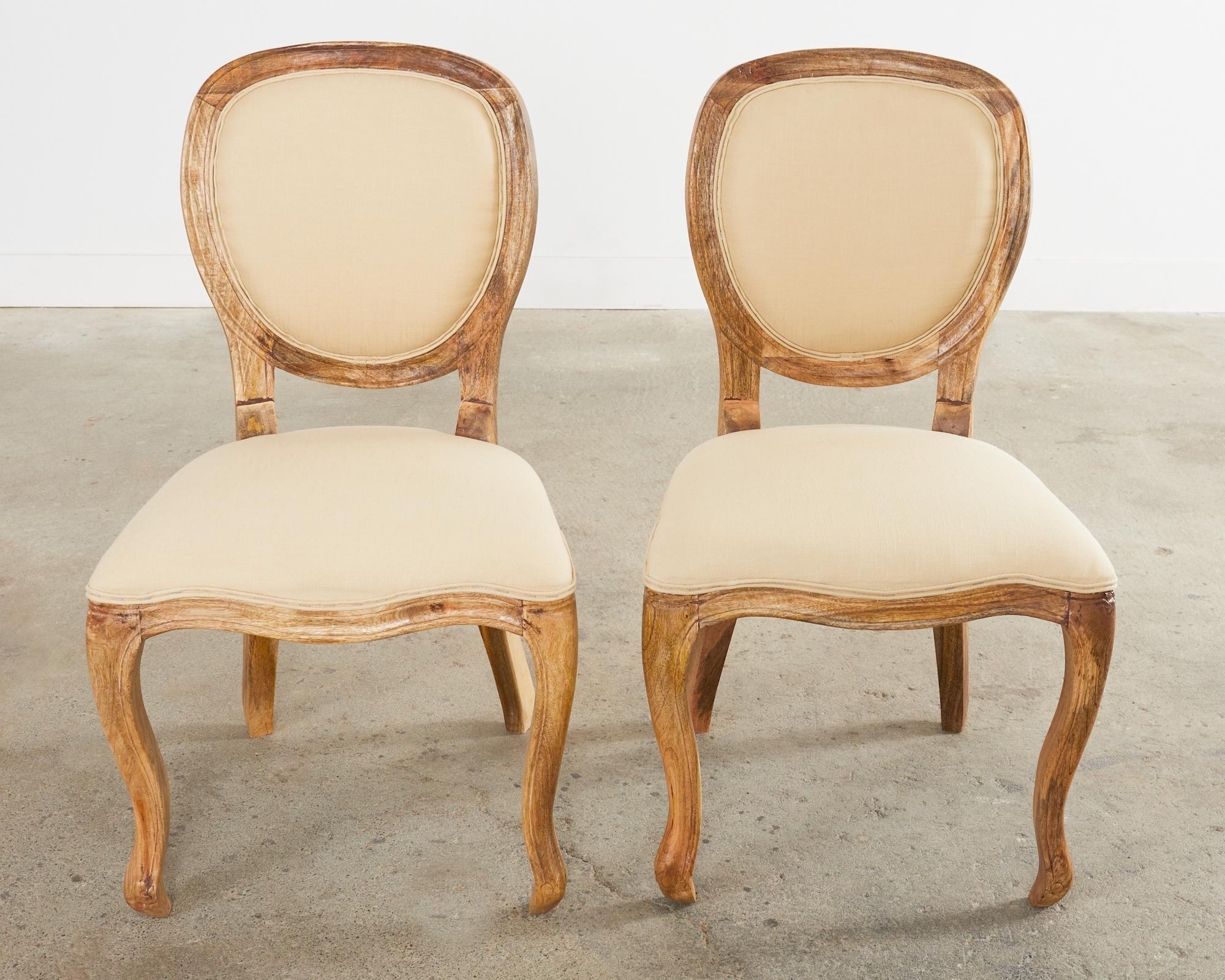 Set of Twelve Country French Provincial Style Hardwood Dining Chairs at ...