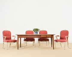 Set of Twelve Country French Provincial Style Painted Dining Chairs