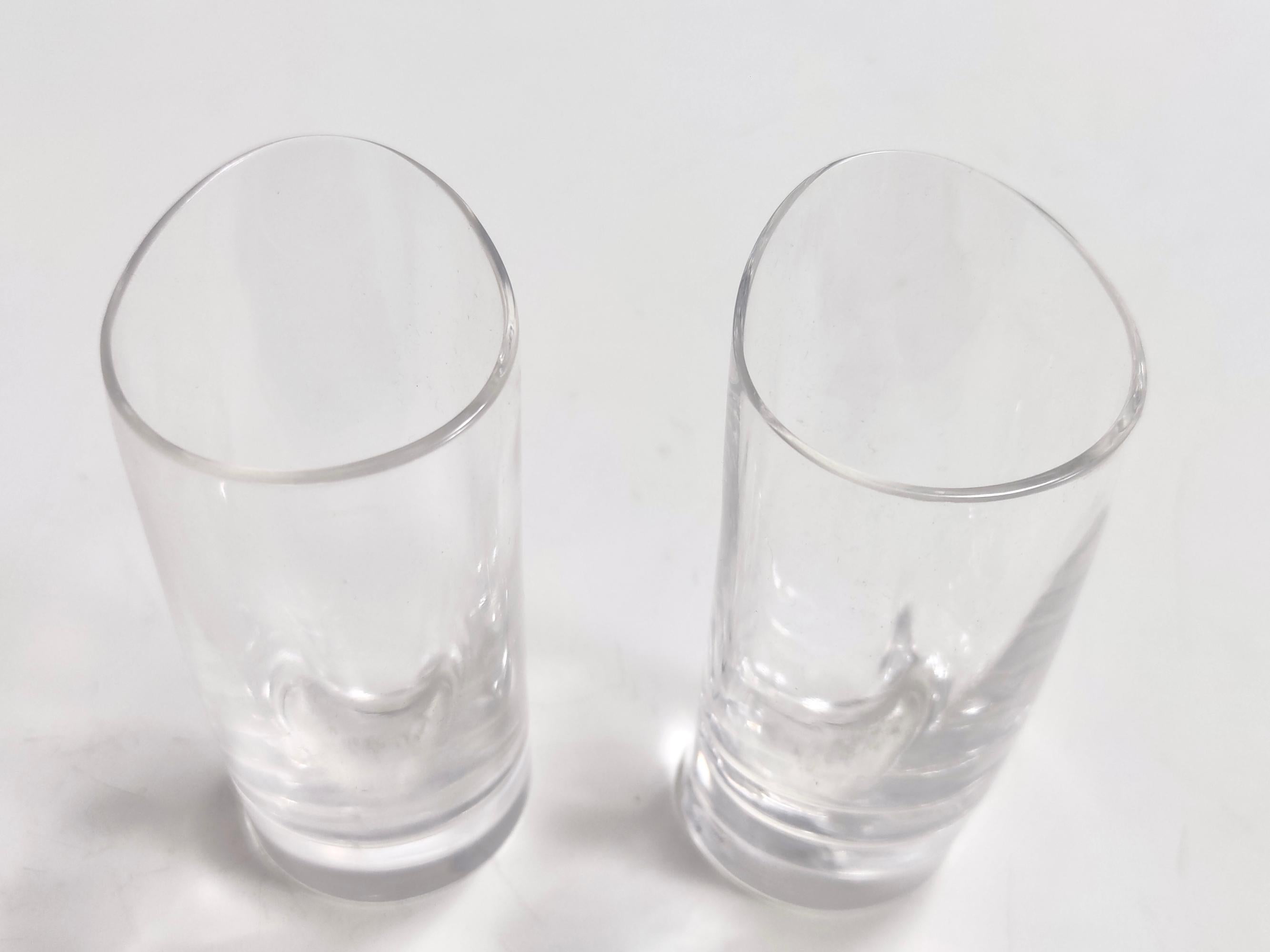 Ensemble de douze verres à boire en cristal de A.Mangiarotti pour Cristallerie Colle en vente 1