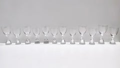Set of Twelve Crystal Drinking Glasses by Bent Ole Severin for Holmegaard, 1958