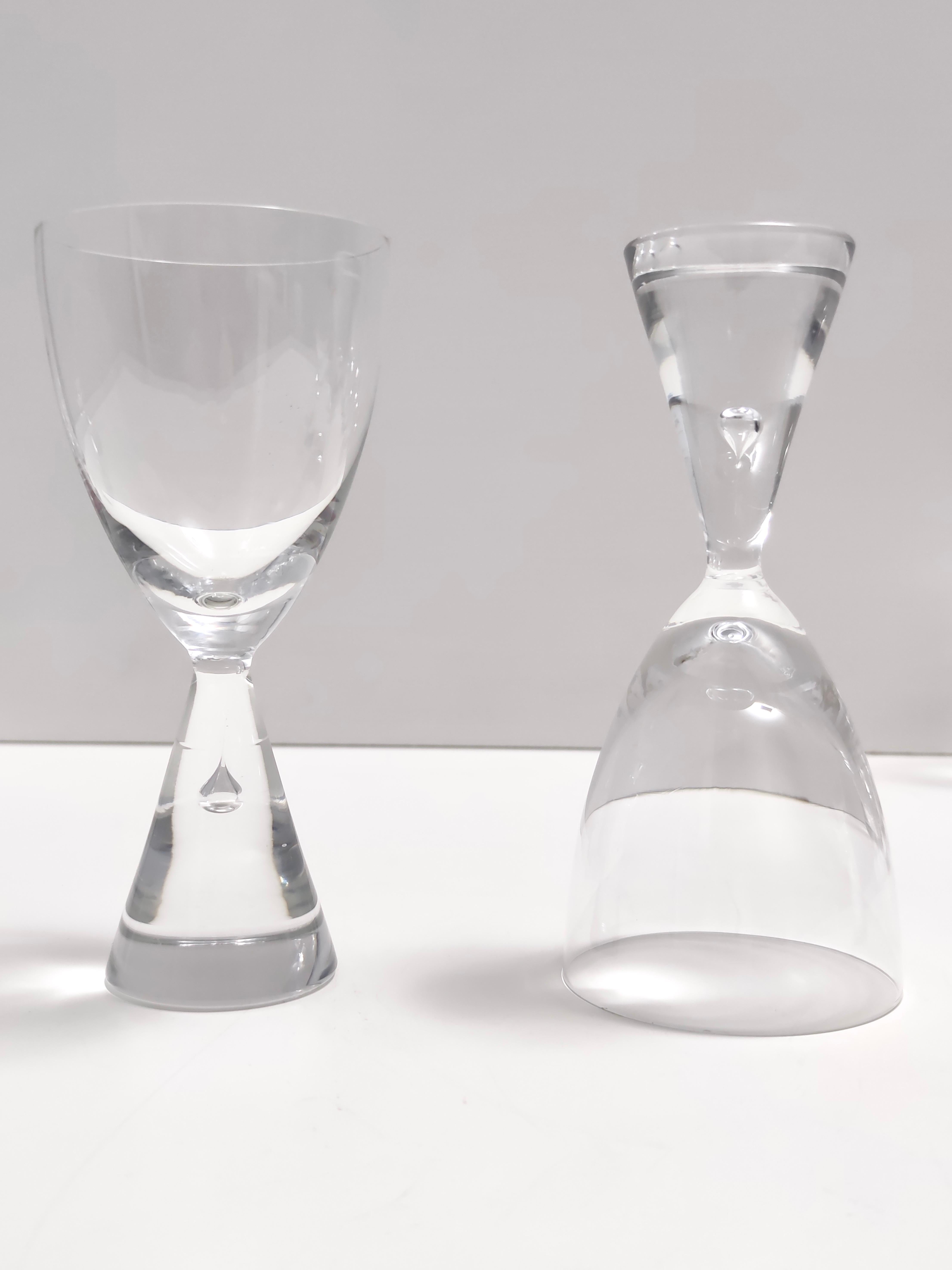 Mid-20th Century Set of Twelve Crystal Drinking Glasses by Bent Ole Severin for Holmegaard, 1958