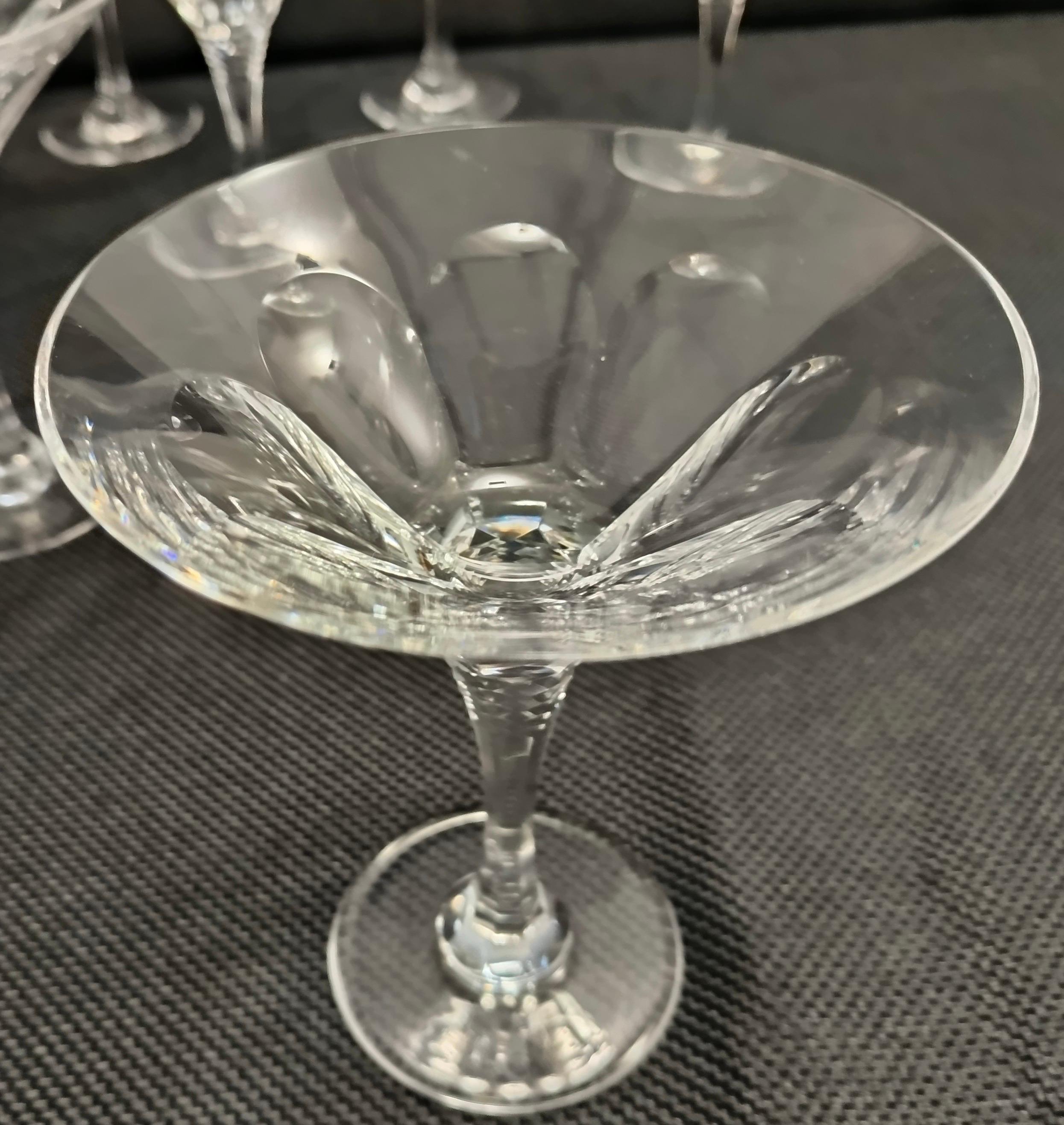 Set von zwölf Martiniglasgläsern aus Kristall von Christinenhutte, Deutschland im Angebot 2