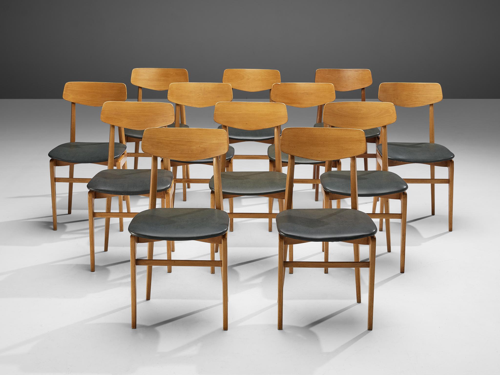 Mid-20th Century Danish Set of Twelve Danish Sculptural Chairs  For Sale