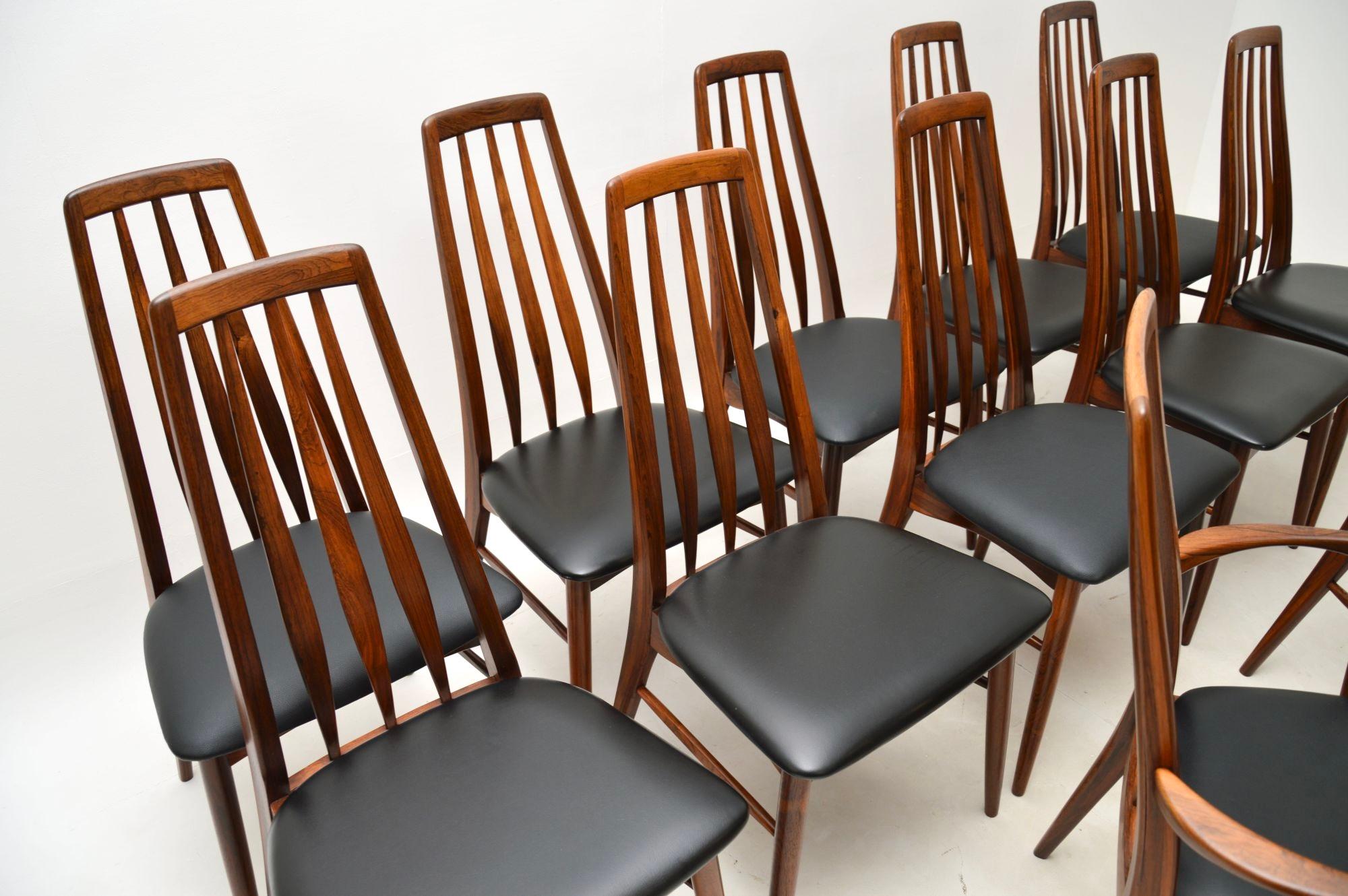 Mid-Century Modern Set of Twelve Danish Vintage Dining Chairs by Niels Koefoed For Sale
