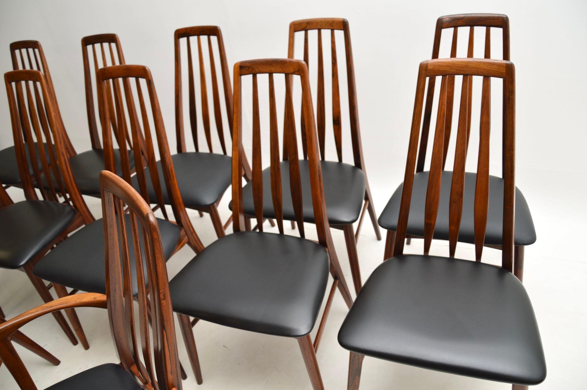 Set of Twelve Danish Vintage Dining Chairs by Niels Koefoed In Good Condition For Sale In London, GB
