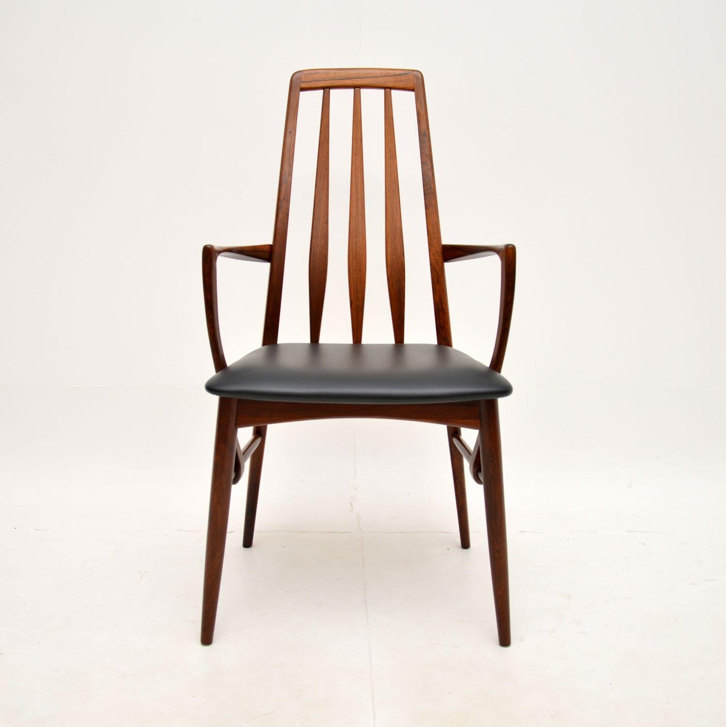 Faux Leather Set of Twelve Danish Vintage Dining Chairs by Niels Koefoed For Sale