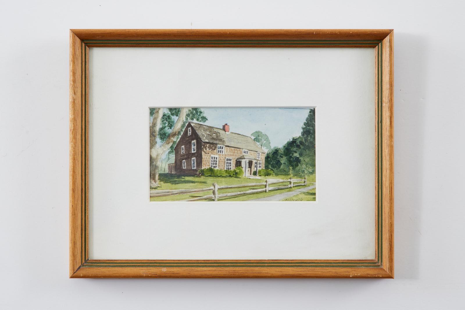 Set of Twelve Diminutive Watercolor Paintings of the Hamptons 1
