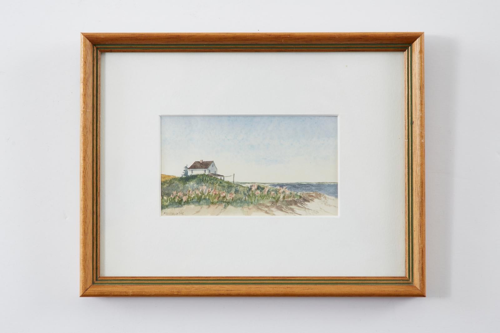 American Set of Twelve Diminutive Watercolor Paintings of the Hamptons