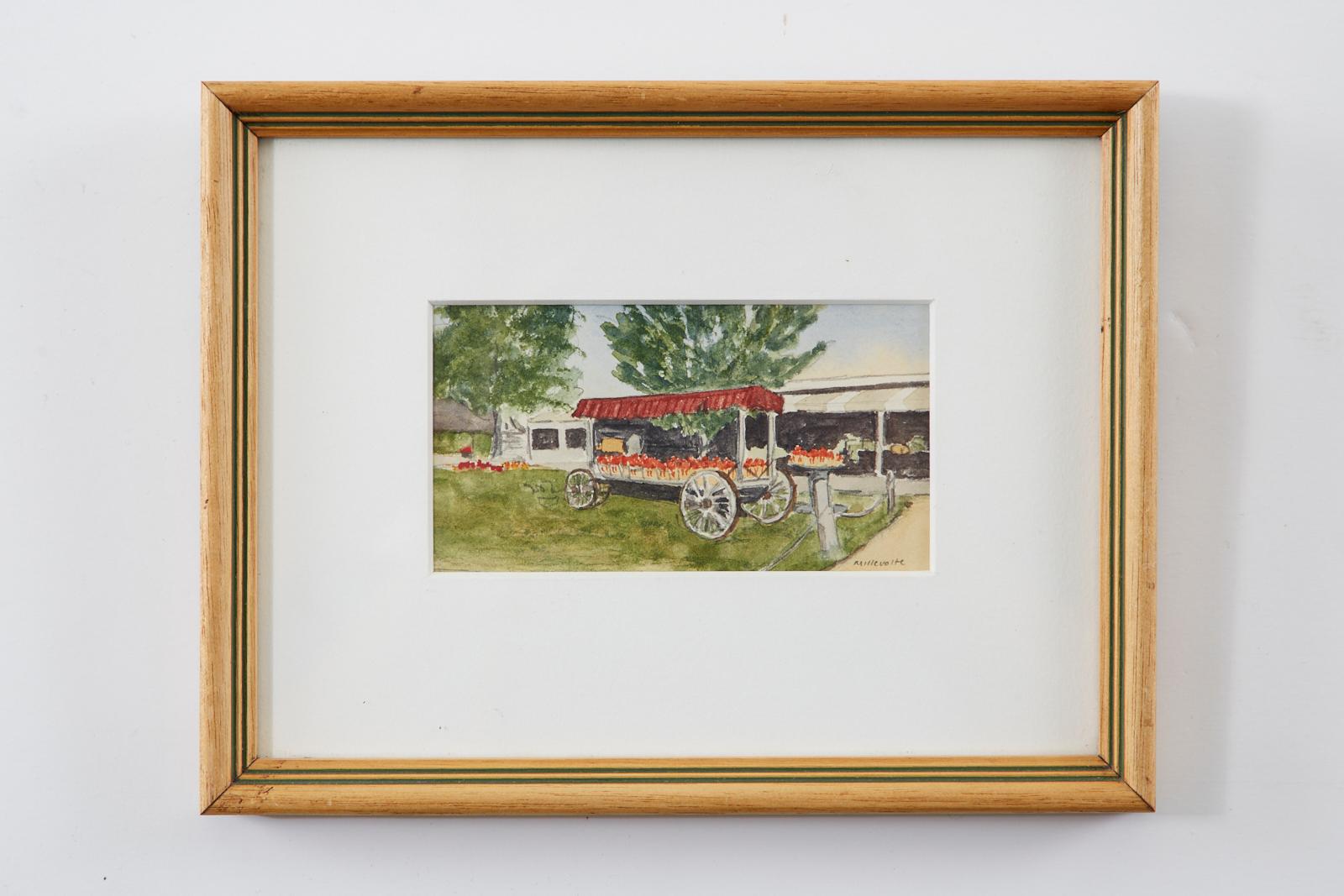 20th Century Set of Twelve Diminutive Watercolor Paintings of the Hamptons