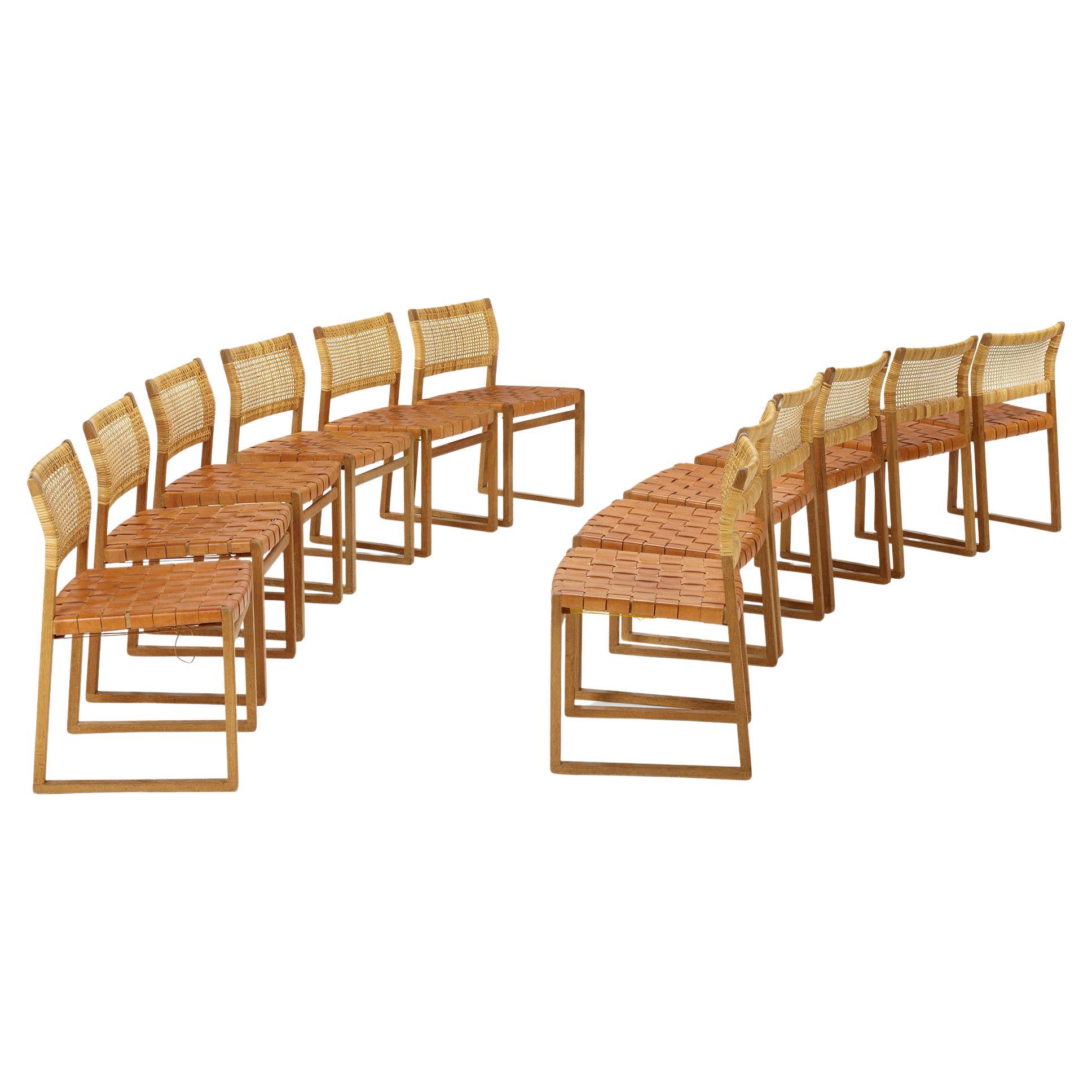 Ensemble de douze chaises de salle à manger par Brge Mogensen