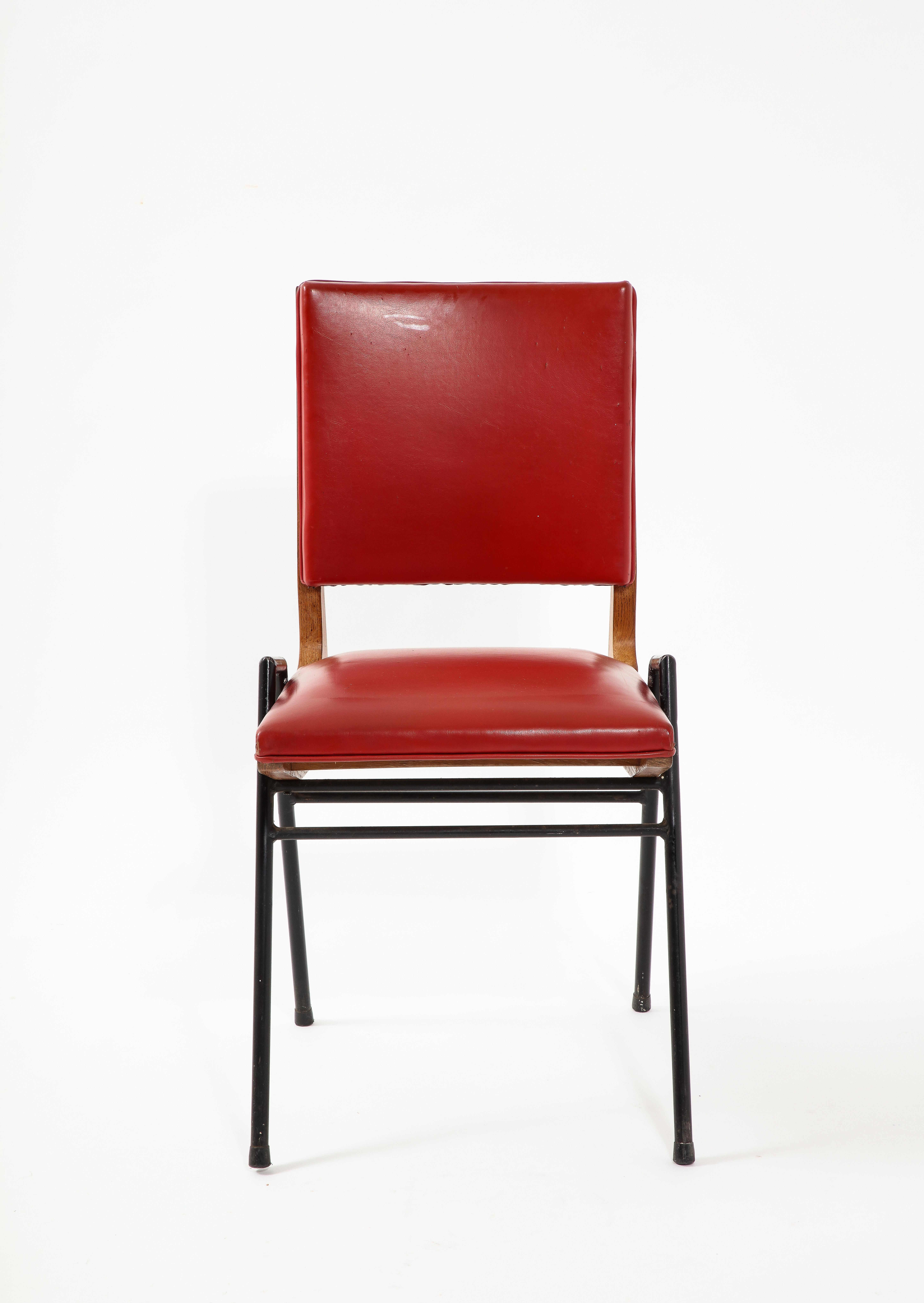 Set of Twelve Dining Chairs by Maurice Pré, France 1950's For Sale 9