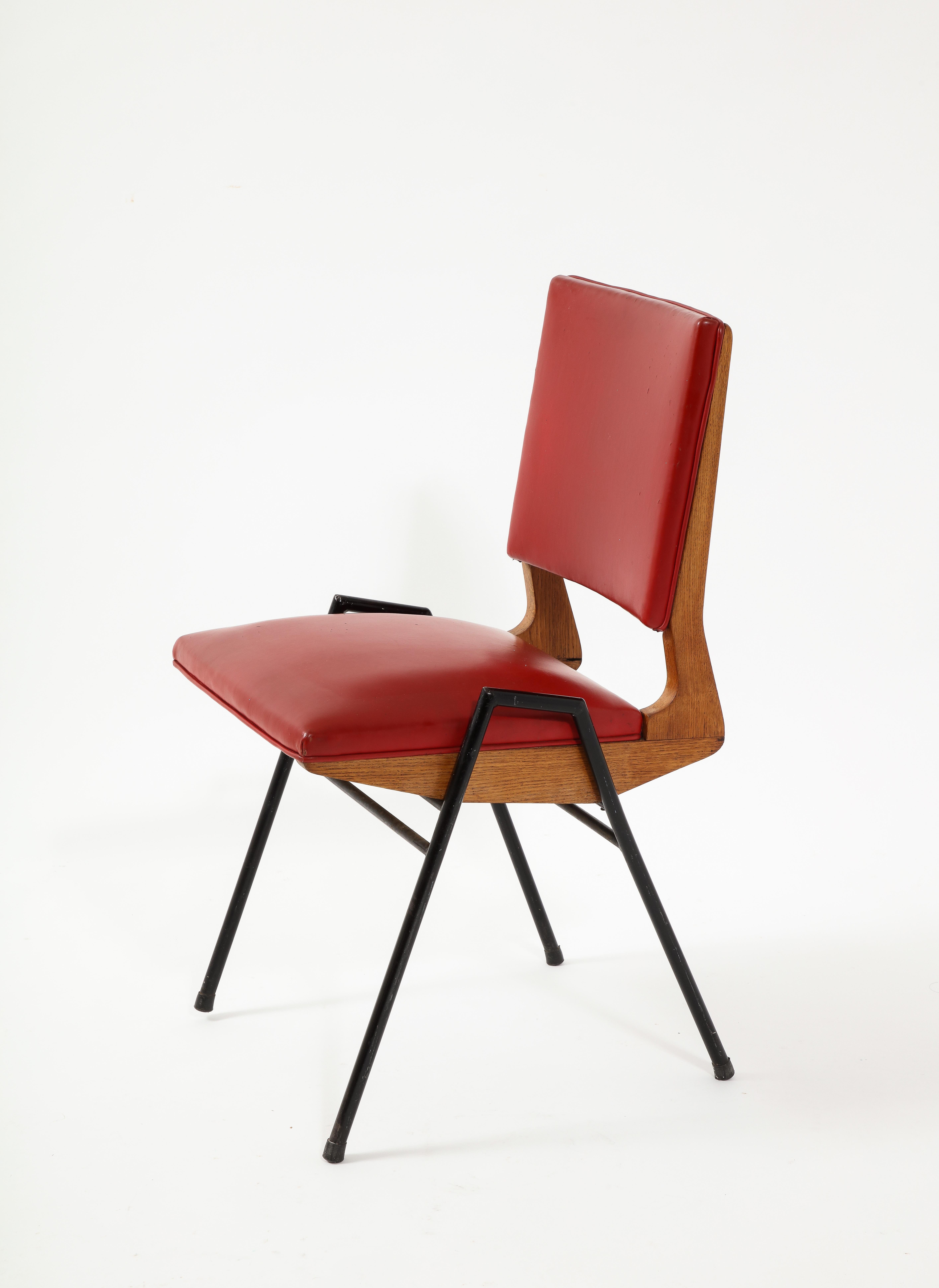 Set of Twelve Dining Chairs by Maurice Pré, France 1950's For Sale 11
