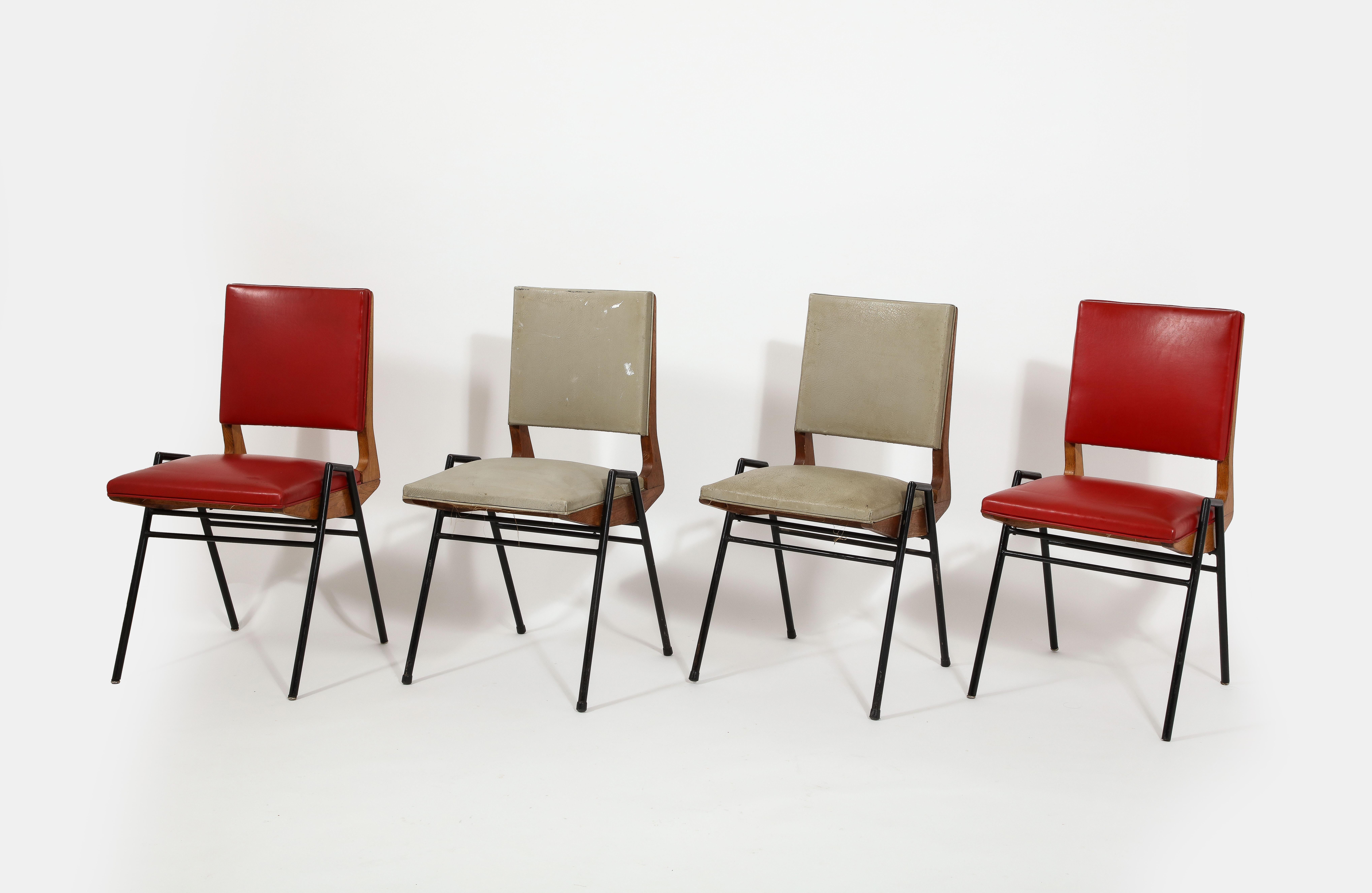 Set of Twelve Dining Chairs by Maurice Pré, France 1950's For Sale 2