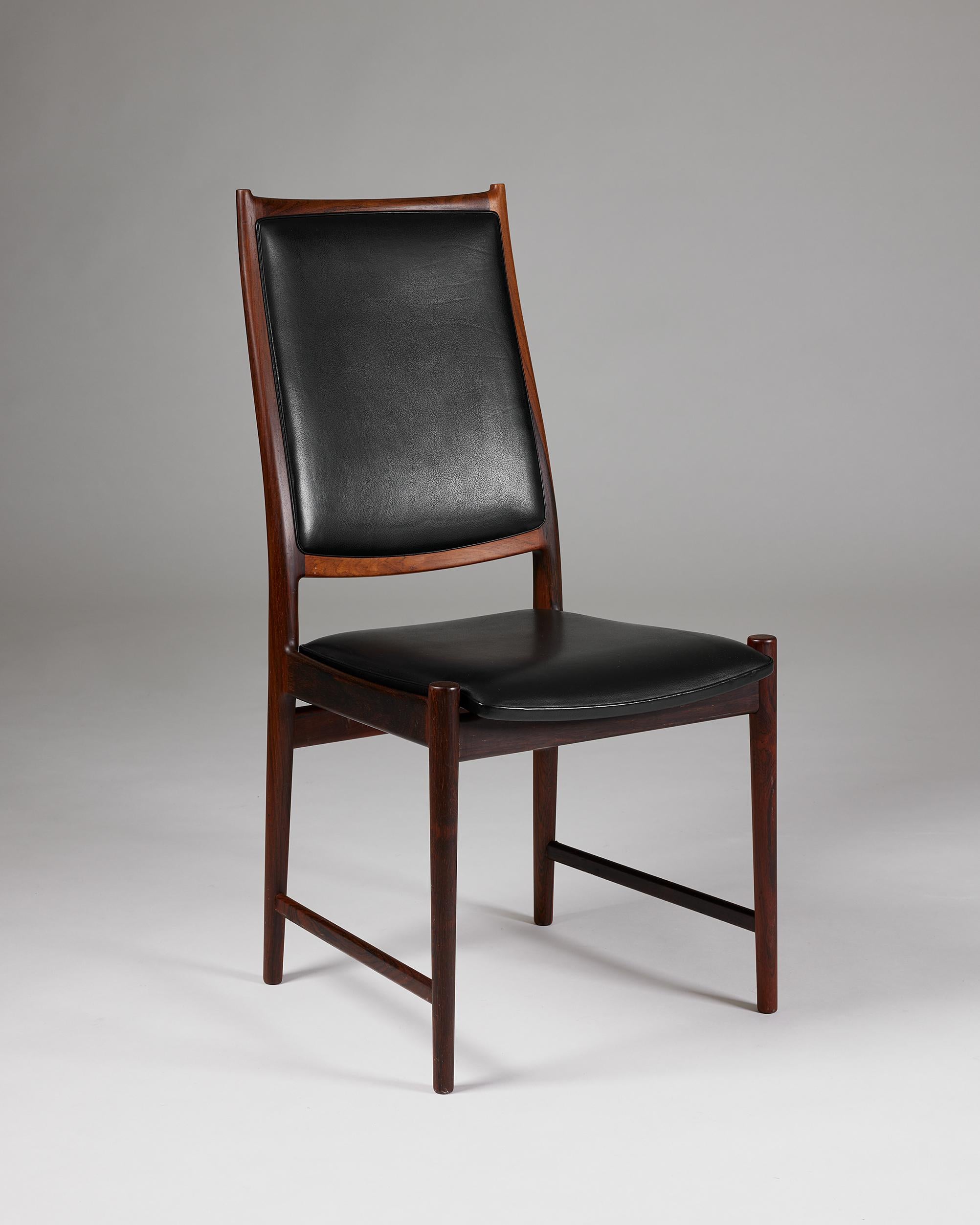 Norwegian Set of Twelve Dining Chairs ‘Darby’ Designed by Torbjörn Afdal for Bruksbo For Sale