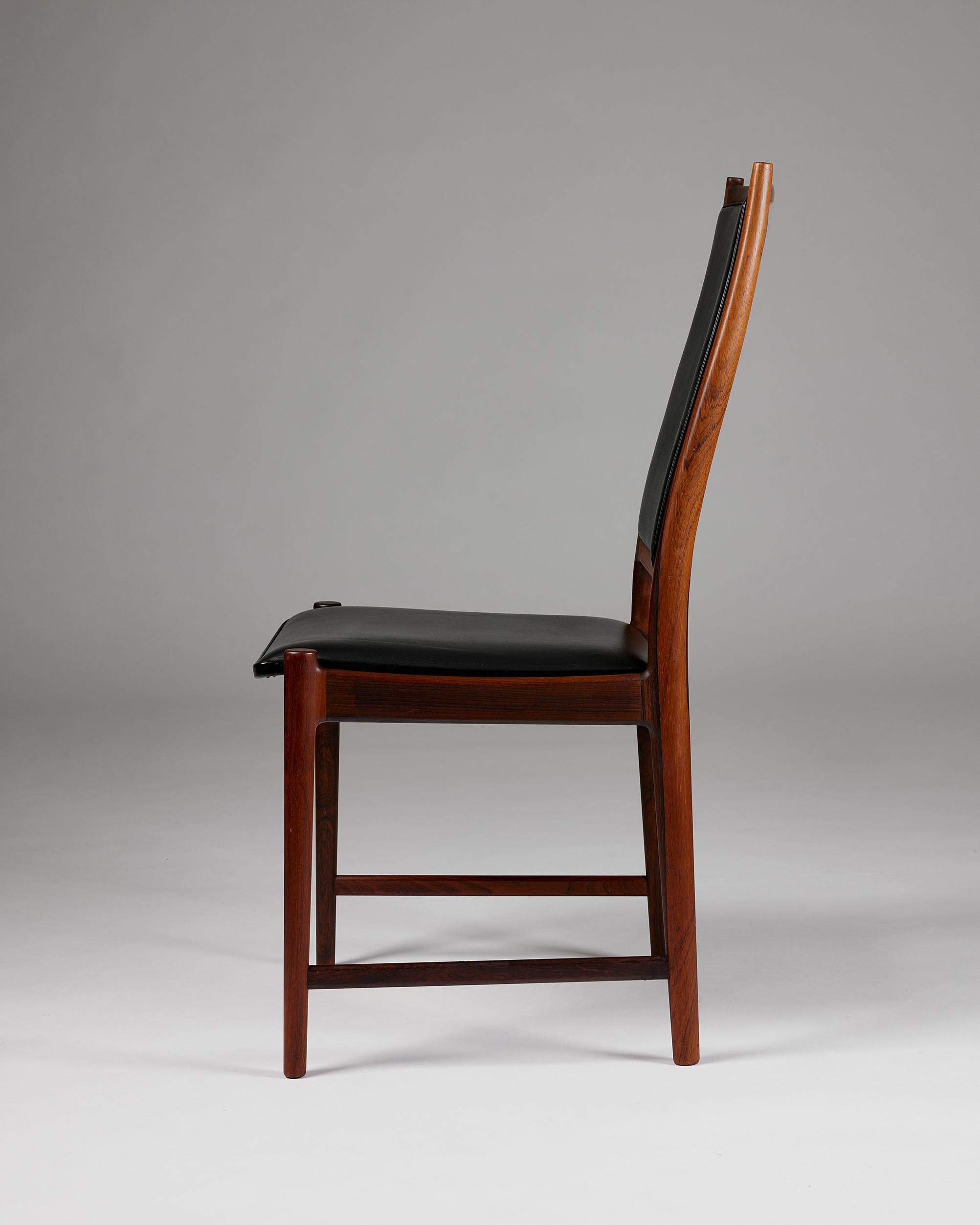 20th Century Set of Twelve Dining Chairs ‘Darby’ Designed by Torbjörn Afdal for Bruksbo For Sale