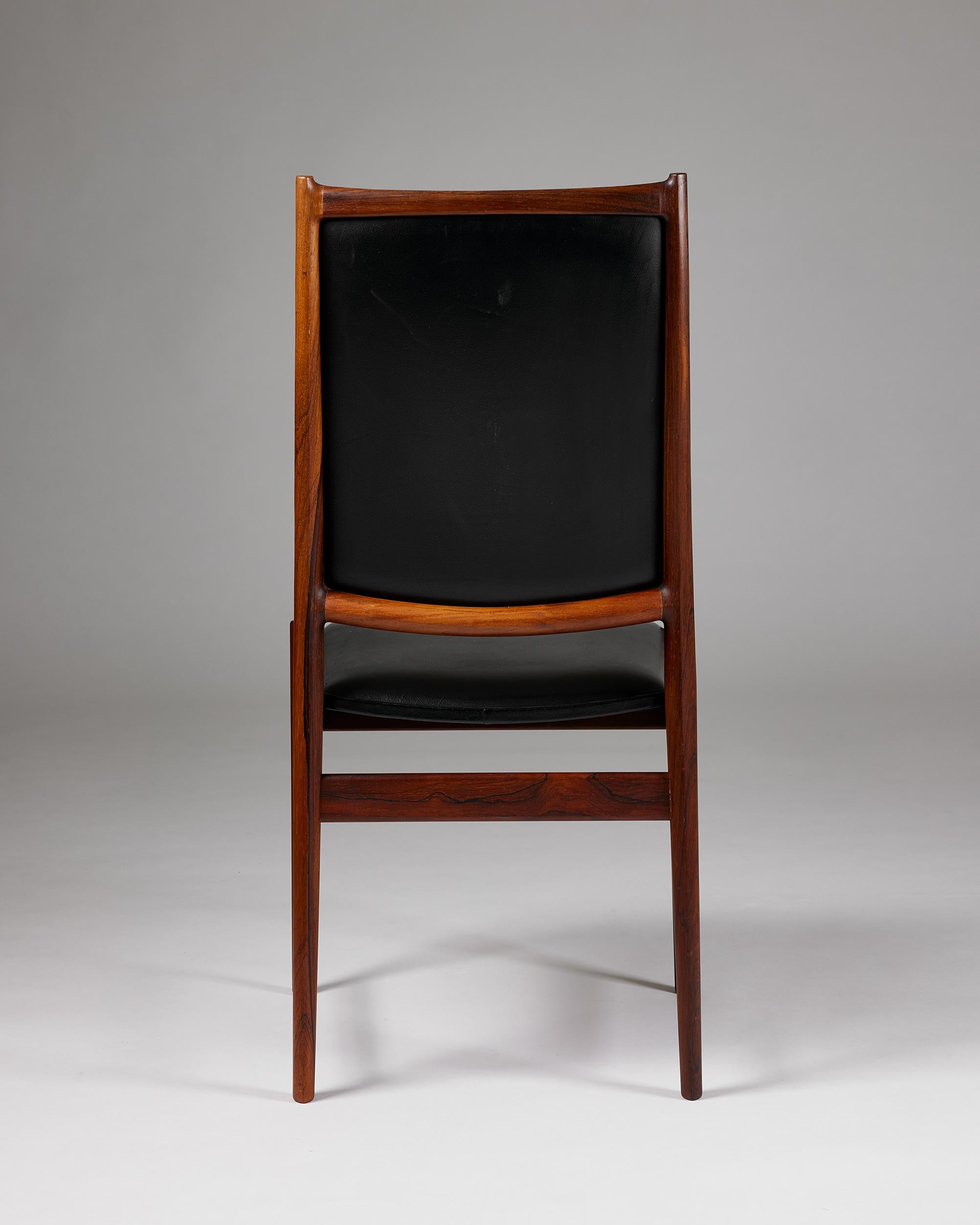 Leather Set of Twelve Dining Chairs ‘Darby’ Designed by Torbjörn Afdal for Bruksbo For Sale