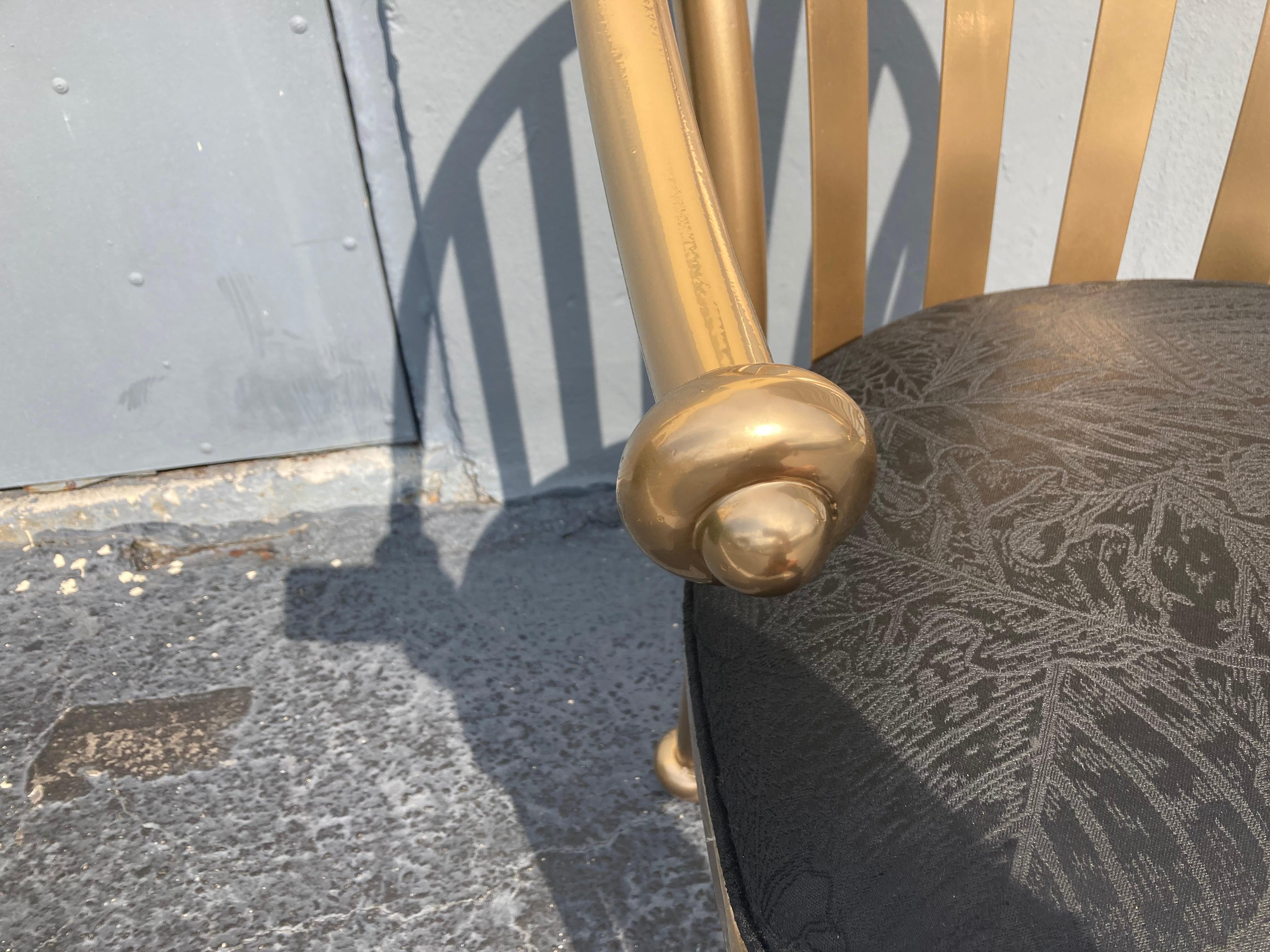 Set of Twelve Dining Chairs, Gold Finish, Brass Look, Aluminum For Sale 3