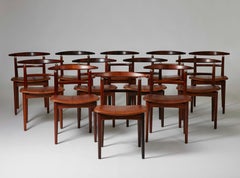 Set of twelve dining chairsDesigned by Börge Rammeskov for Helge Sibast Möbler