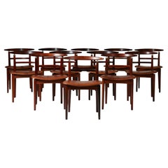 Set of twelve dining chairsDesigned by Börge Rammeskov for Helge Sibast Möbler