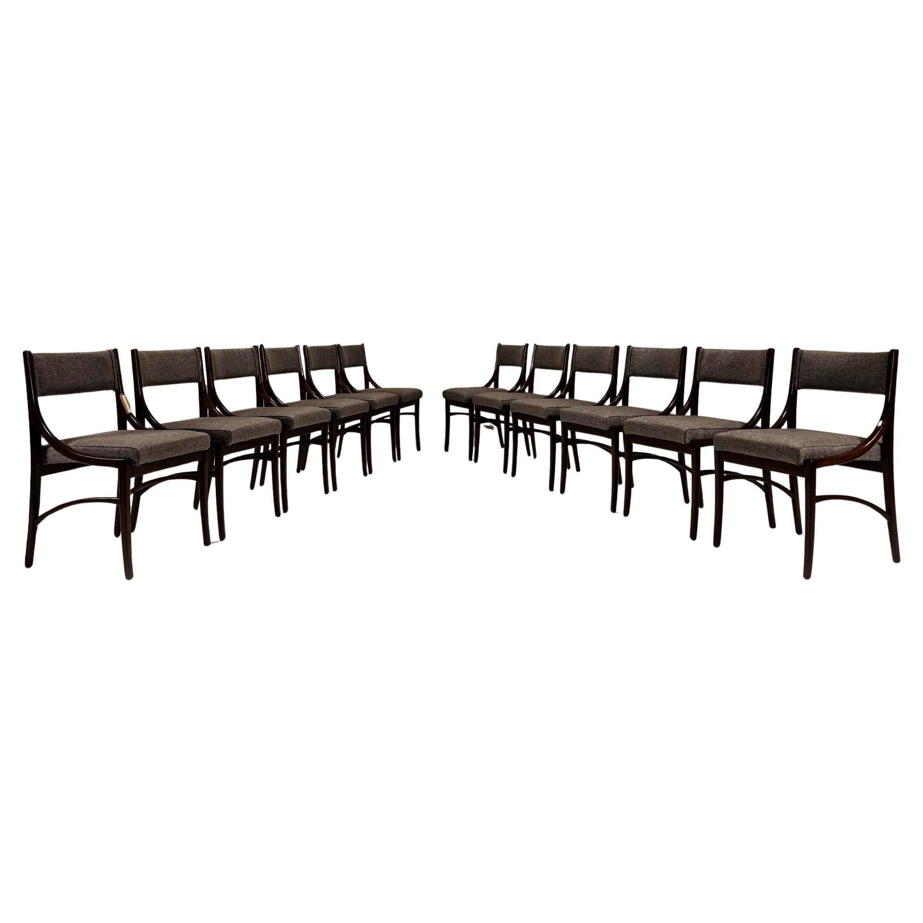 Set of Twelve Dining Room Chairs Model 110 by Ico Parisi, Italy 1960s