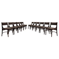 Set of Twelve Dining Room Chairs Model 110 by Ico Parisi, Italy 1960s