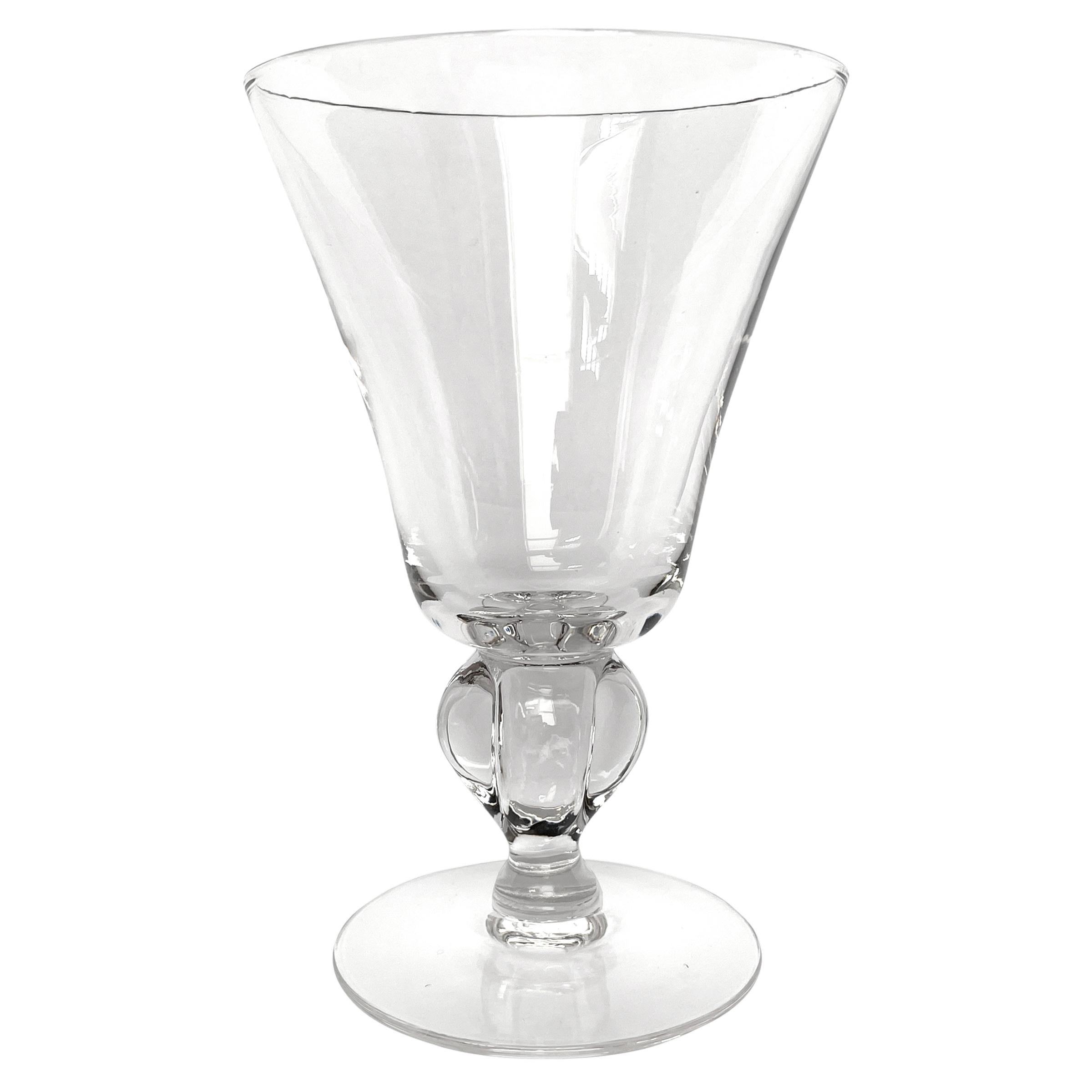 Modern Set of Twelve Early 20th Century Swedish Crystal Wine Glasses