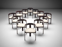 Set of Twelve Ebonized Italian Dining Chairs