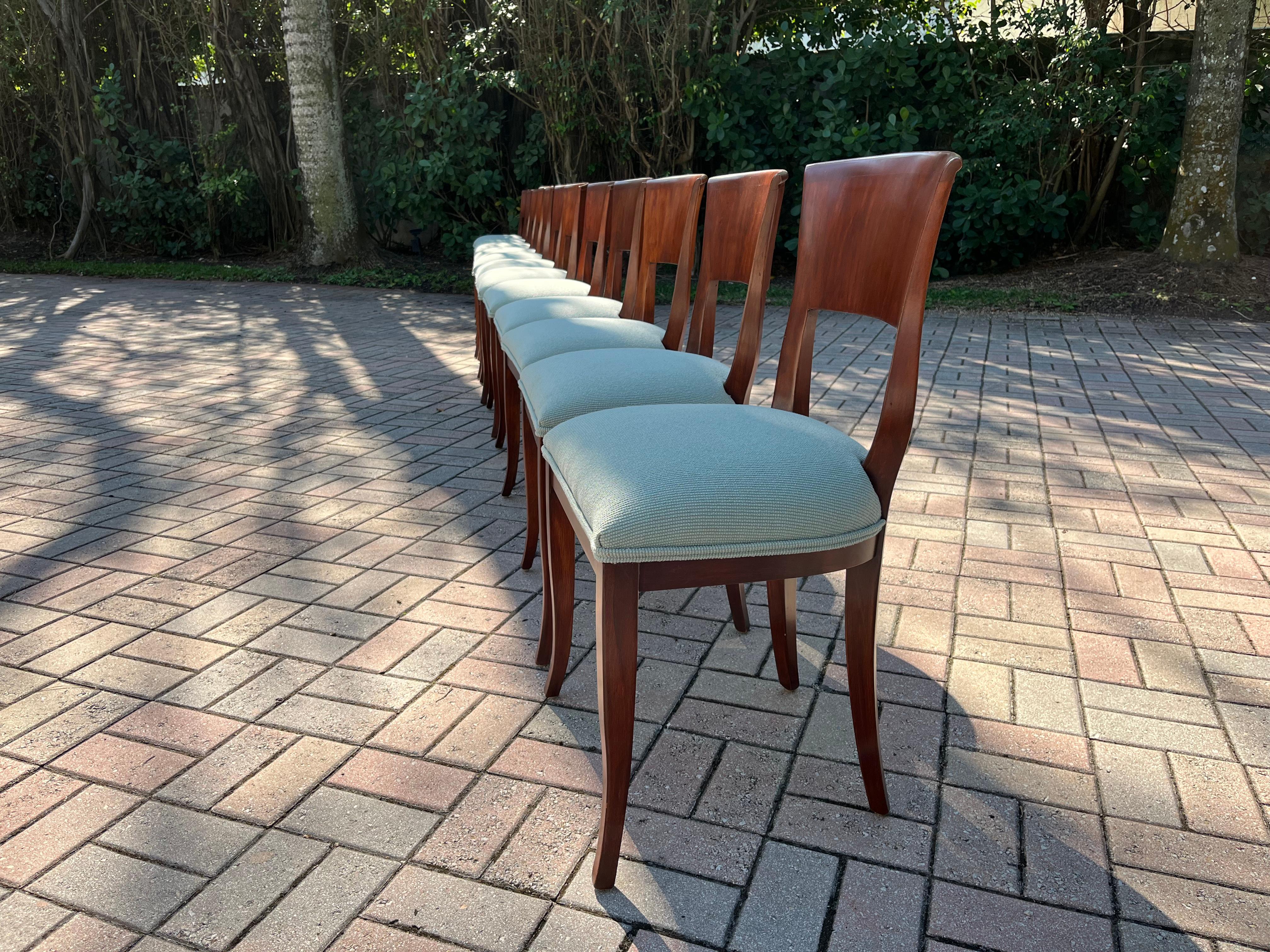 Set of Twelve Elegant Dining Chairs For Sale 4